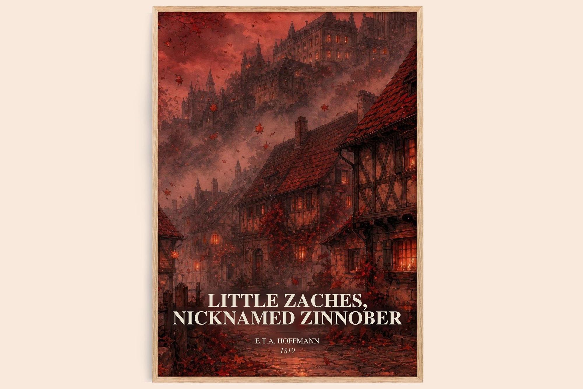 Little Zaches, Nicknamed Zinnober watercolour book poster by E.T.A. Hoffmann – framed literary art print