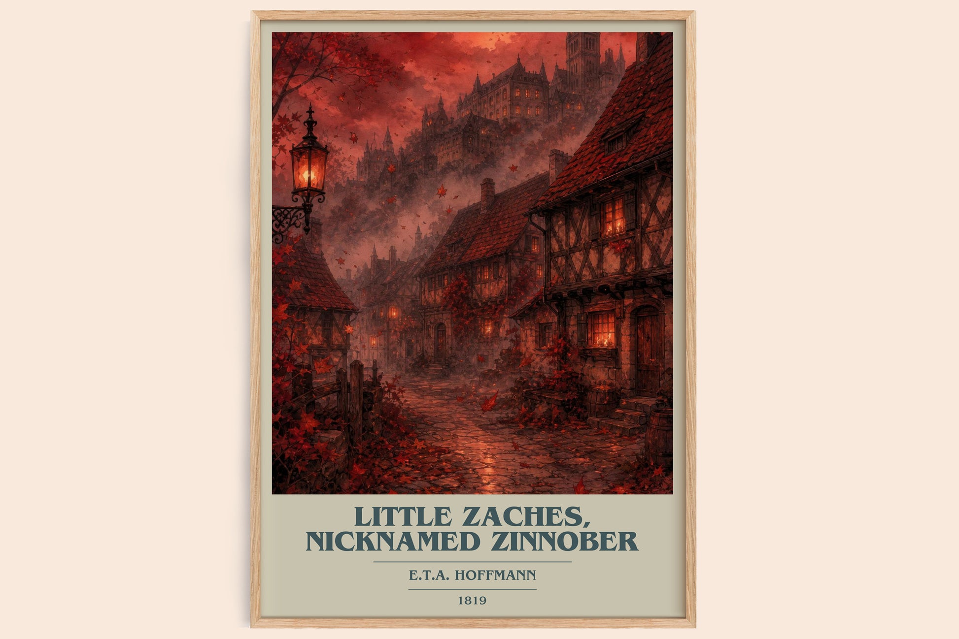 Little Zaches, Nicknamed Zinnober book cover book poster by E.T.A. Hoffmann – framed literary art print