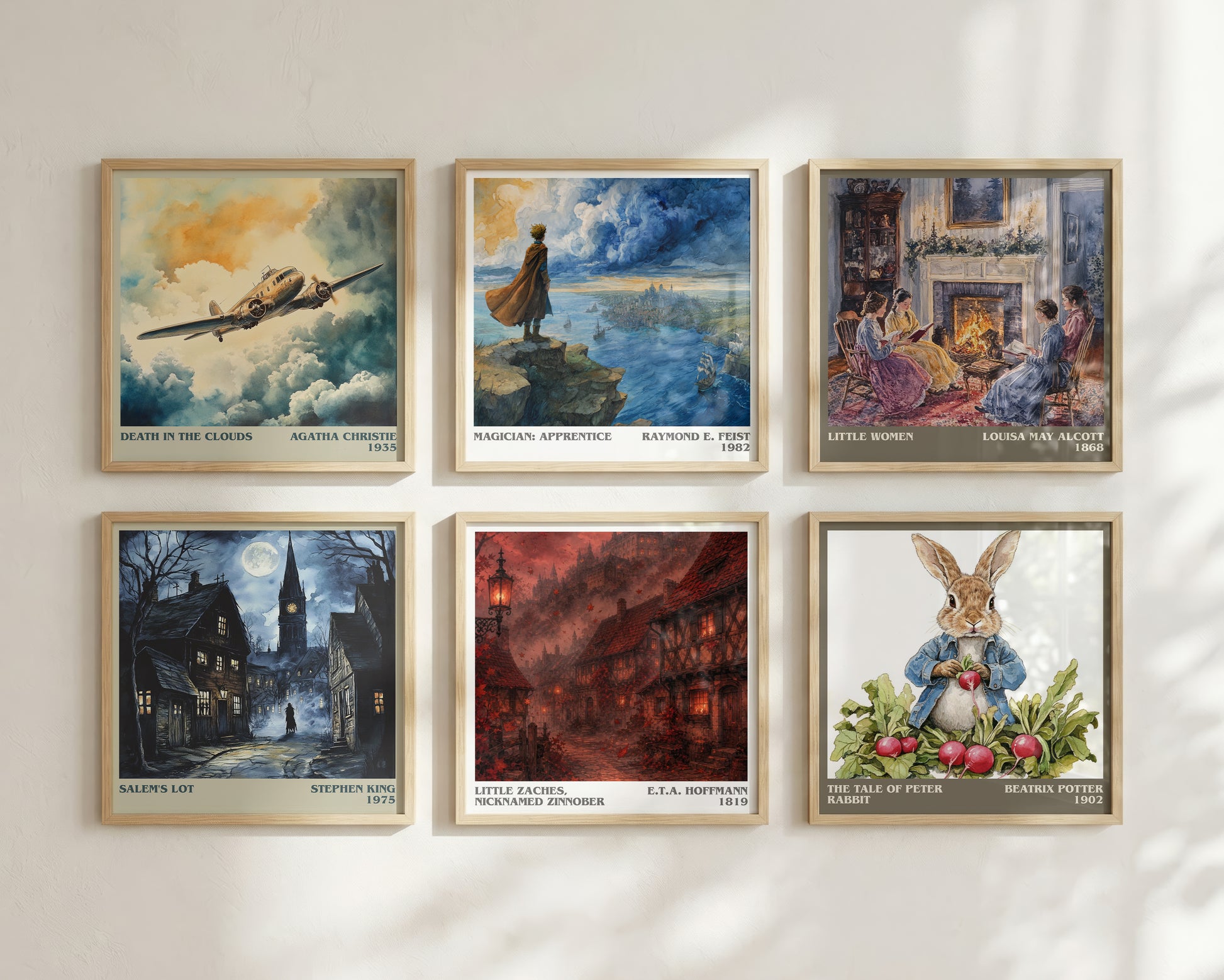Little Zaches, Nicknamed Zinnober literary print framed by window – literary home decor