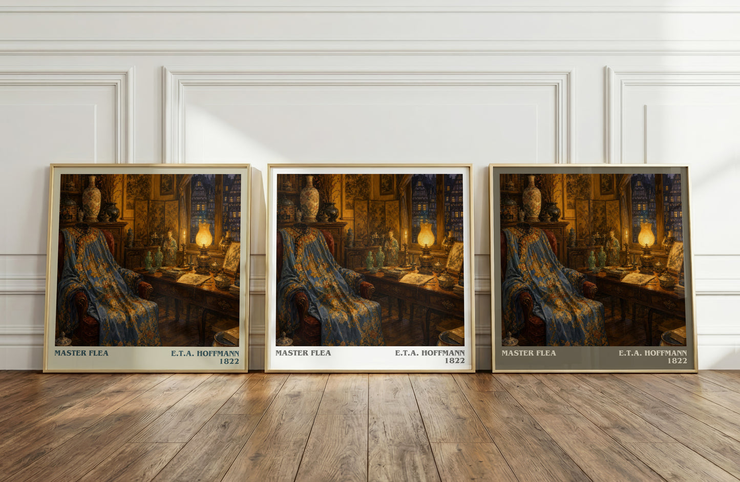 Master Flea literary art print colour and style options – E.T.A. Hoffmann book art