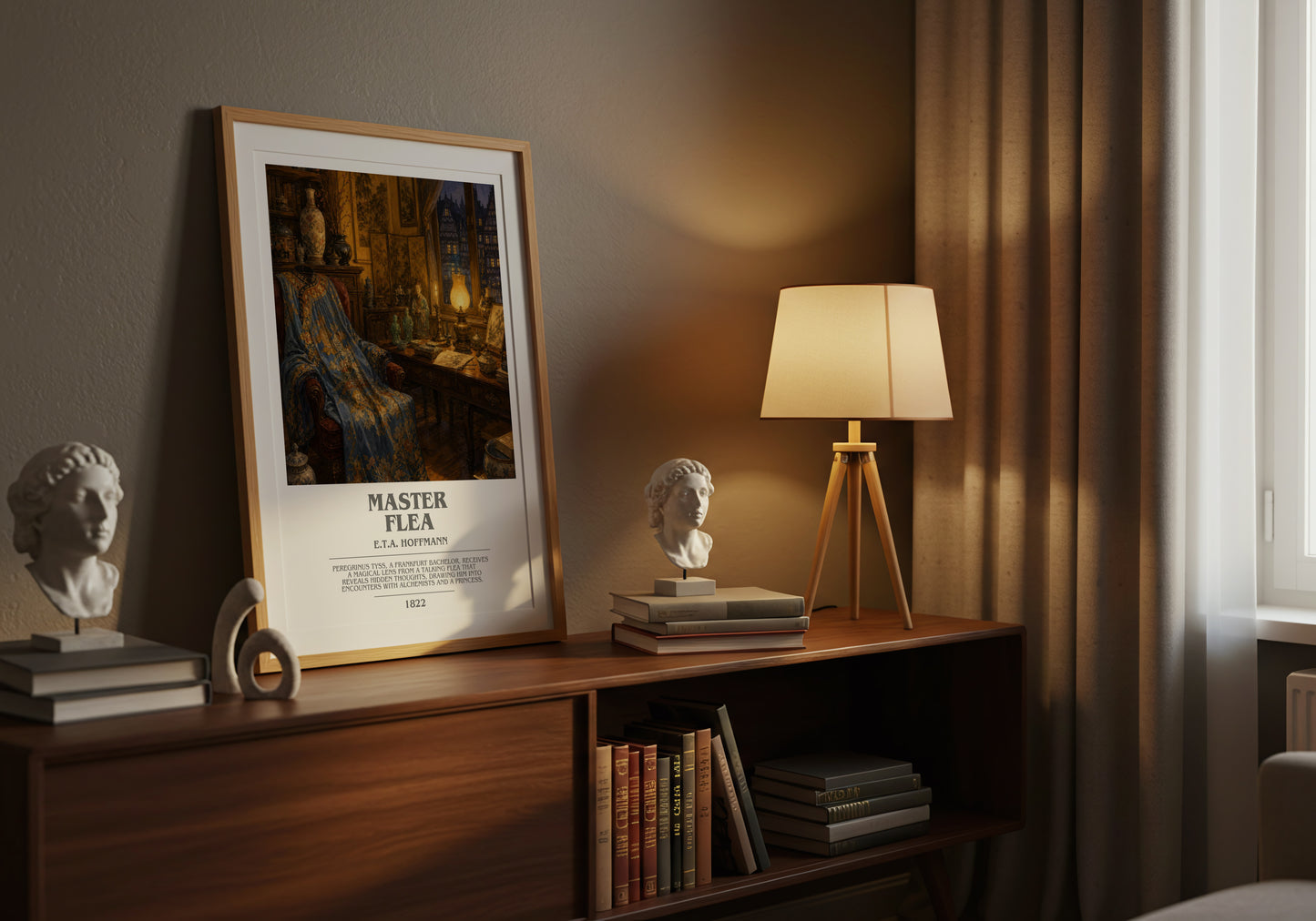 Master Flea bookish book poster framed on wall – fantasy wall art