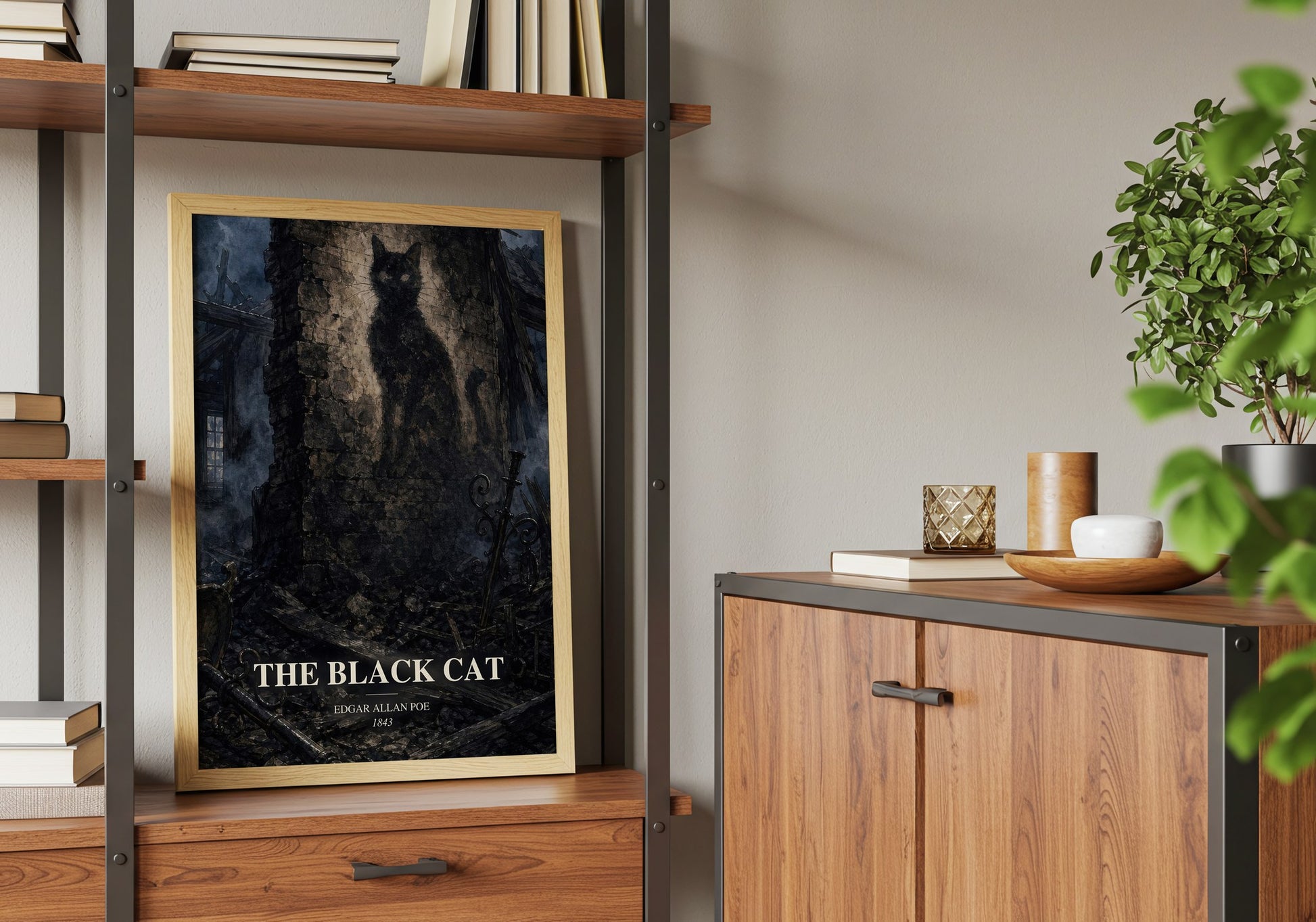 The Black Cat book watercolour illustration paper finish options – matte satin gloss