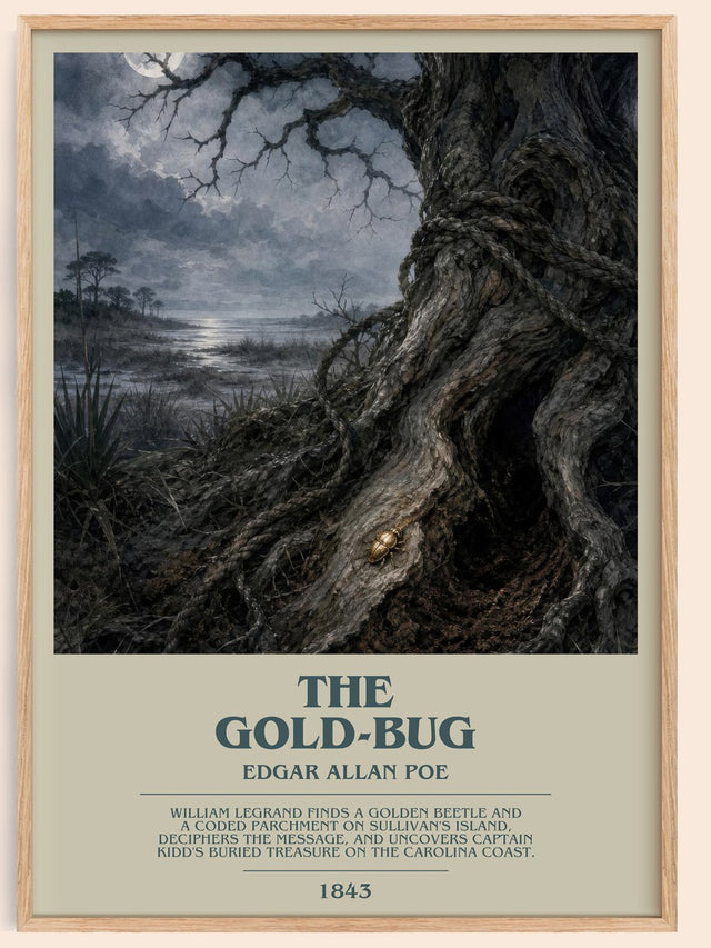 The Gold-Bug Bookish Wall Art by Edgar Allan Poe