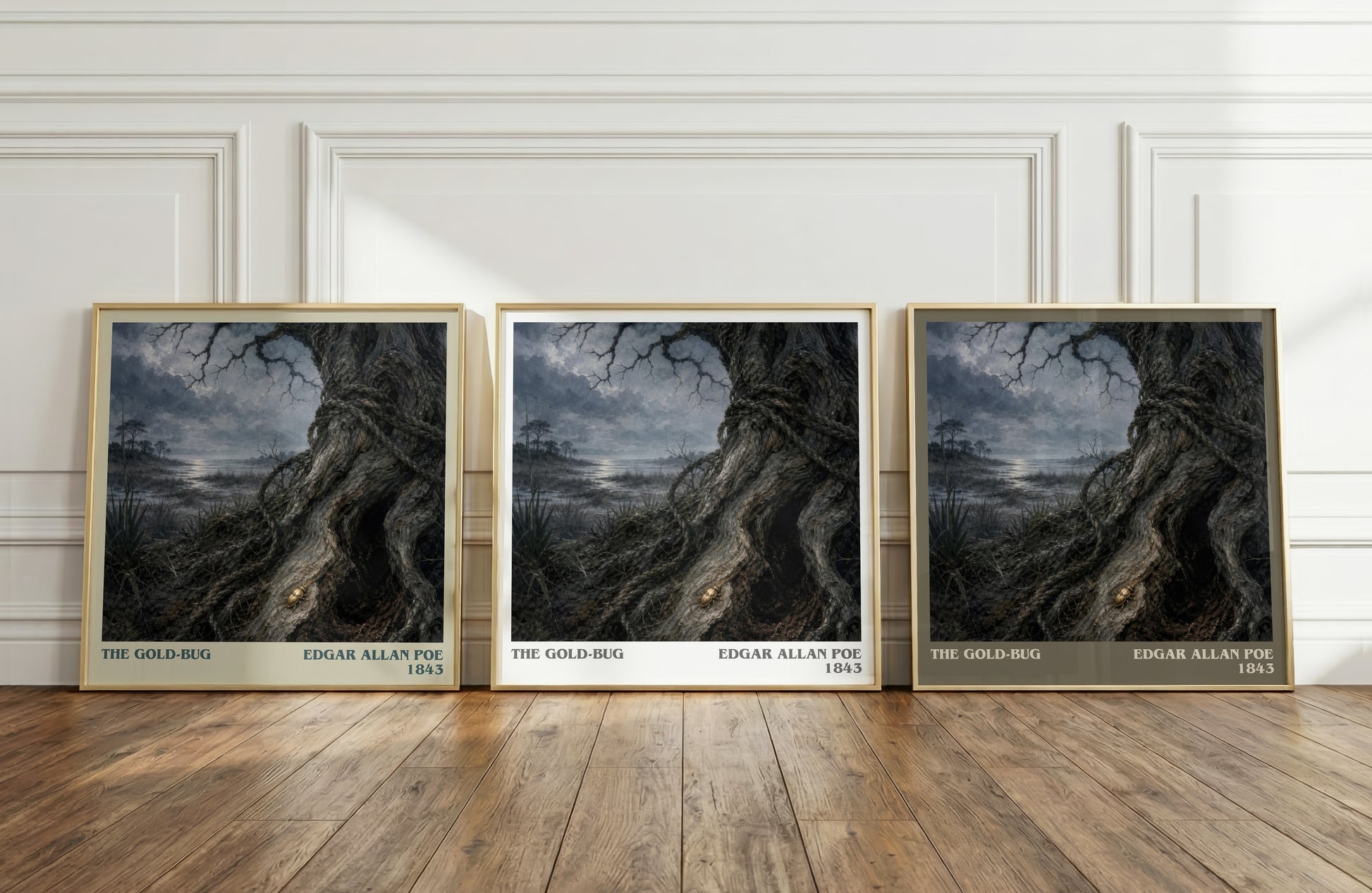 The Gold-Bug literary art print colour and style options – Edgar Allan Poe book art
