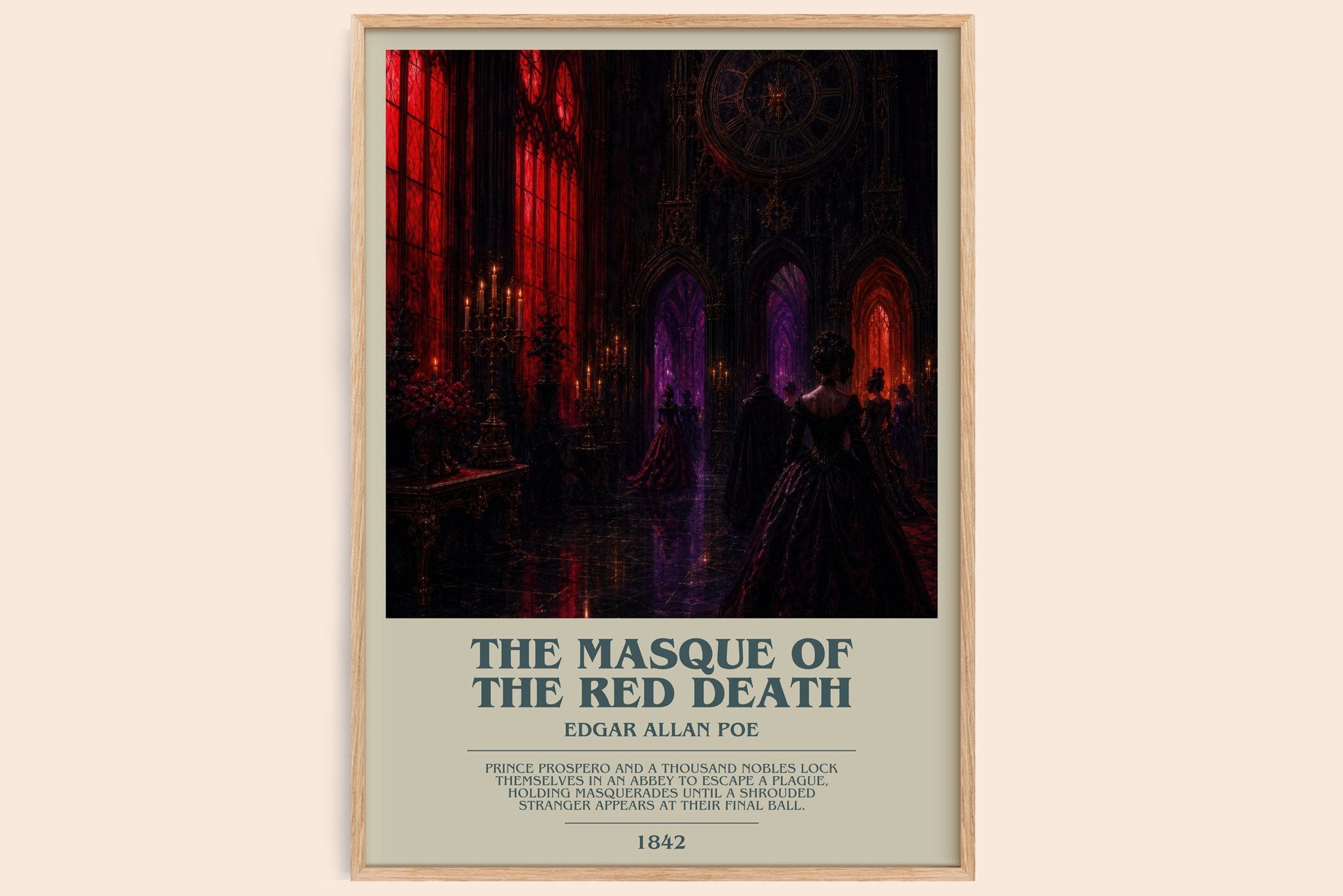 The Masque Of The Red Death Bookish Wall Art by Edgar Allan Poe