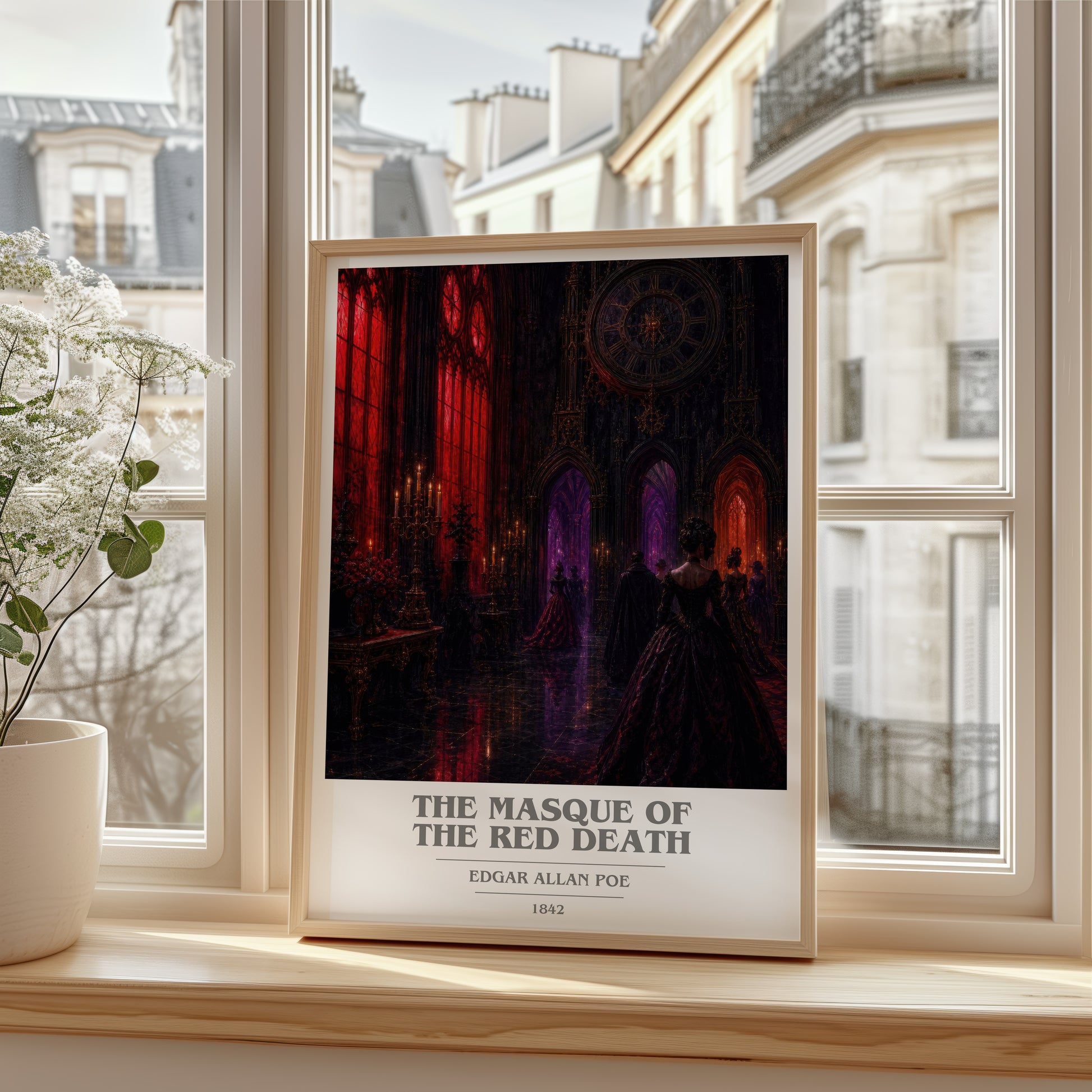 The Masque Of The Red Death book cover poster colour and style options – Edgar Allan Poe book art