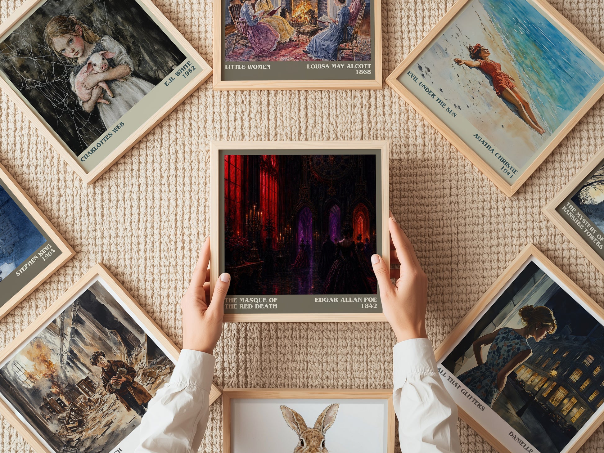 The Masque Of The Red Death literary book poster framed on wall – gothic wall art