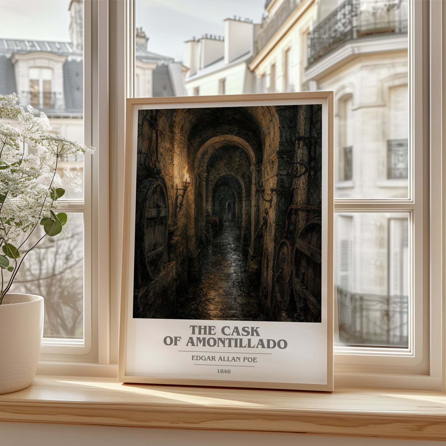 The Cask Of Amontillado book cover poster colour and style options – Edgar Allan Poe book art