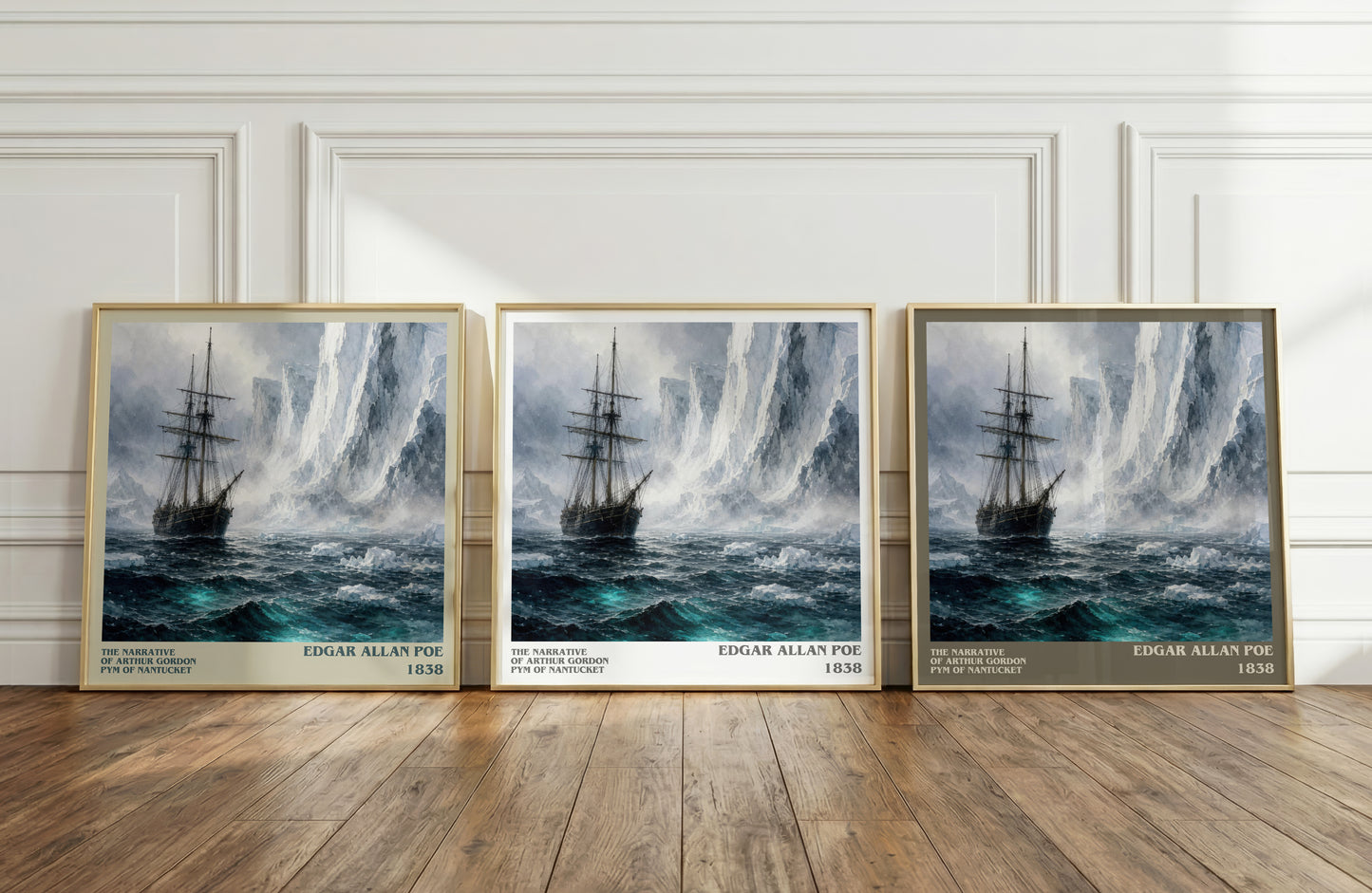 The Narrative Of Arthur Gordon Pym Of Nantucket literary art print colour and style options – Edgar Allan Poe book art