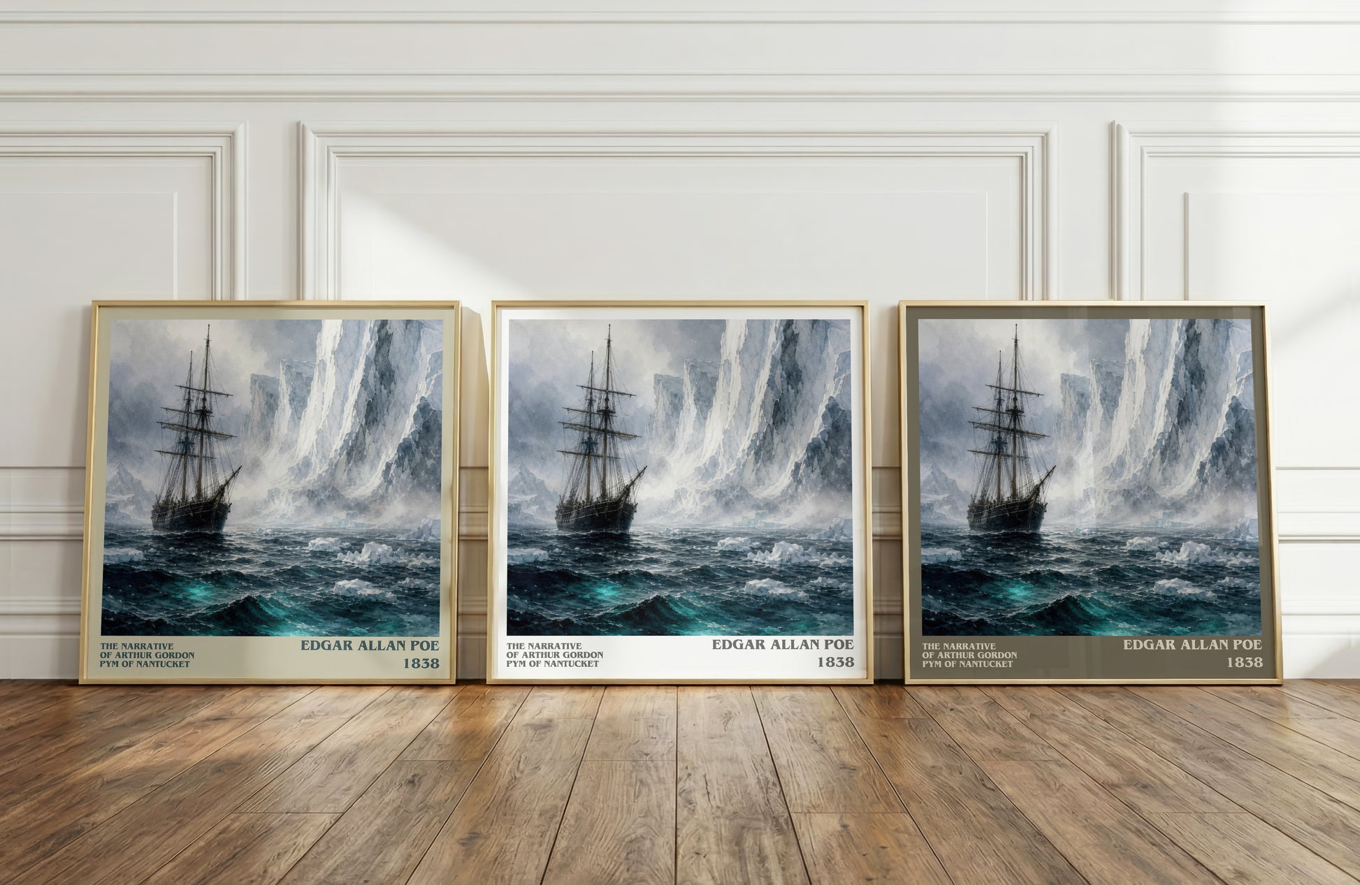 The Narrative Of Arthur Gordon Pym Of Nantucket literary art print colour and style options – Edgar Allan Poe book art