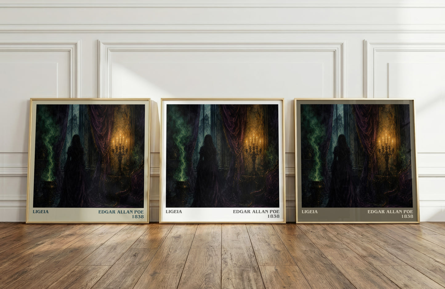 Ligeia literary art print colour and style options – Edgar Allan Poe book art