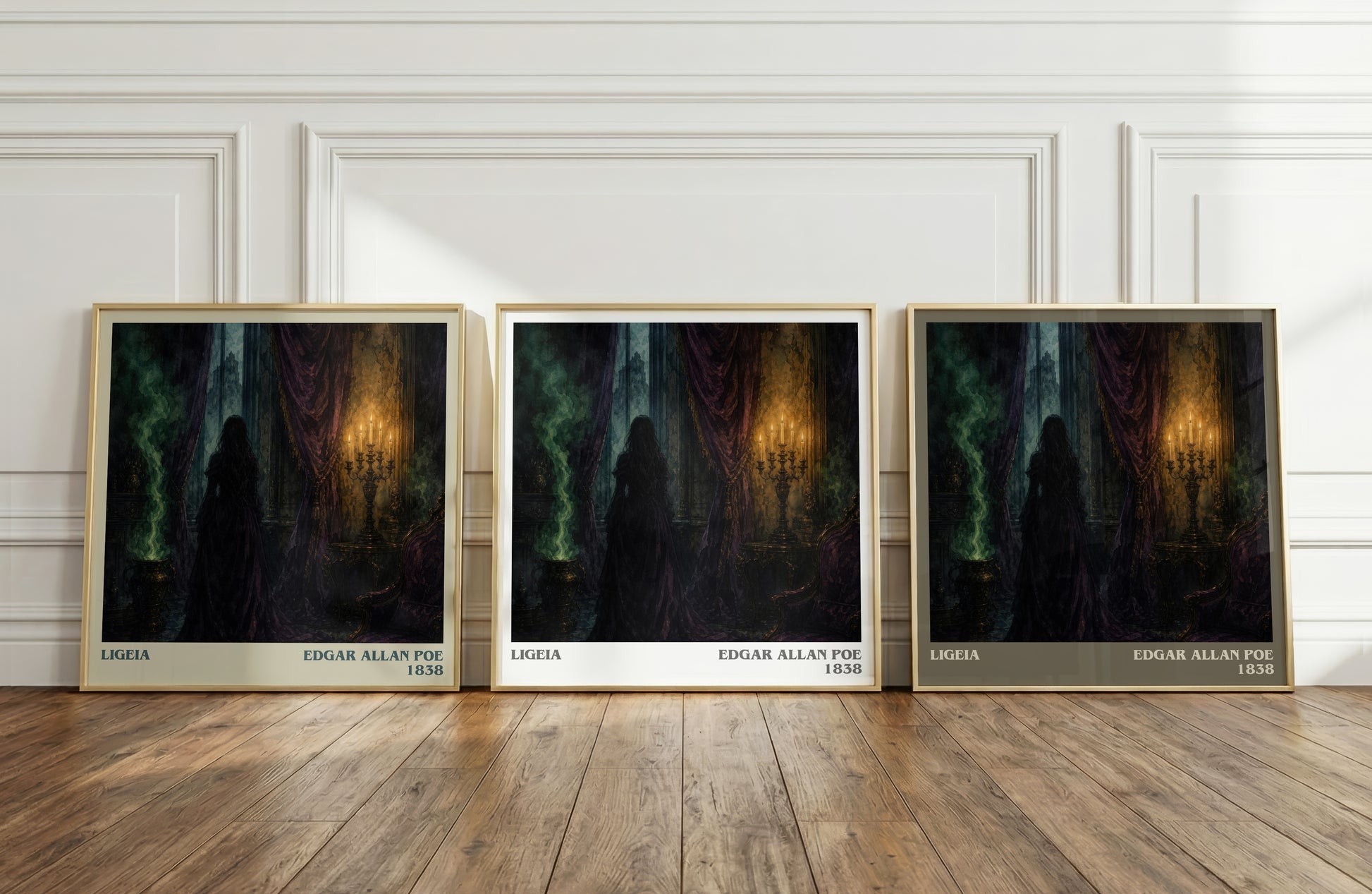 Ligeia literary art print colour and style options – Edgar Allan Poe book art