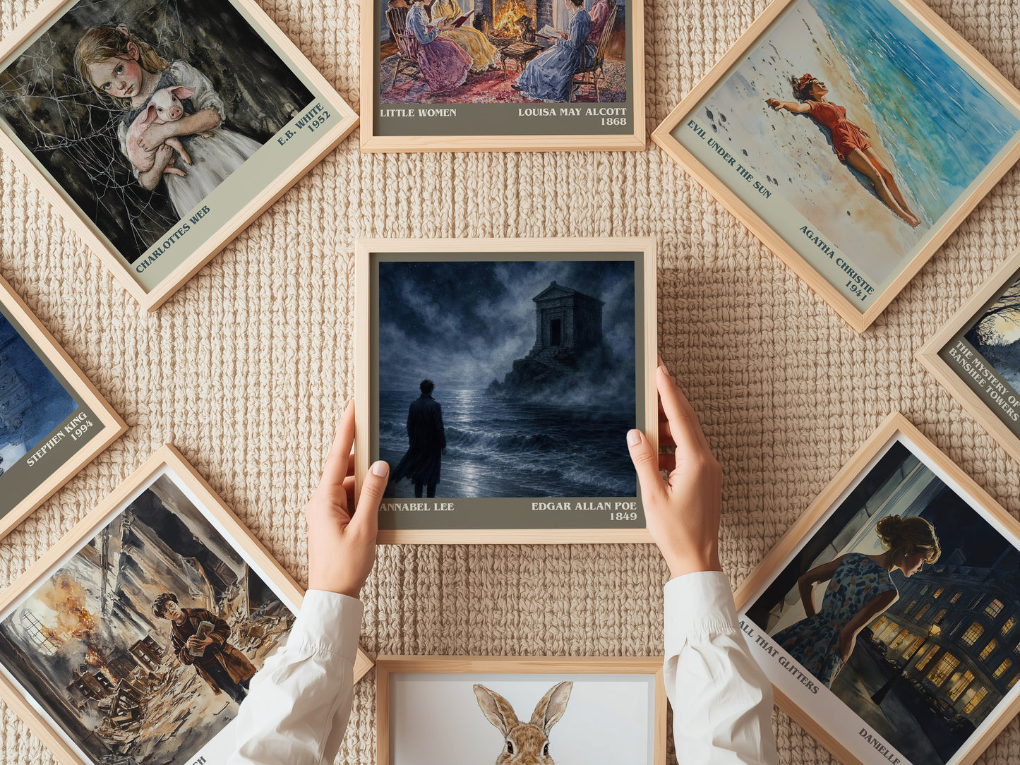 Annabel Lee literary book poster framed on wall – poetry wall art