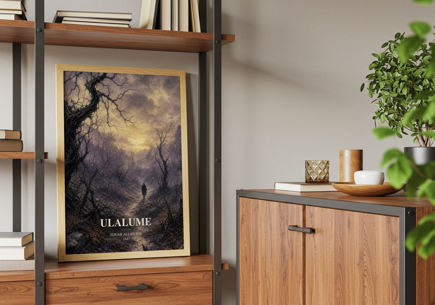 Ulalume book watercolour illustration paper finish options – matte satin gloss