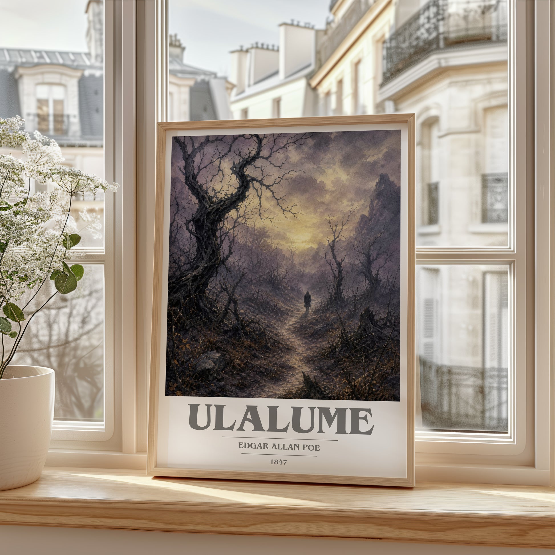 Ulalume book cover poster colour and style options – Edgar Allan Poe book art