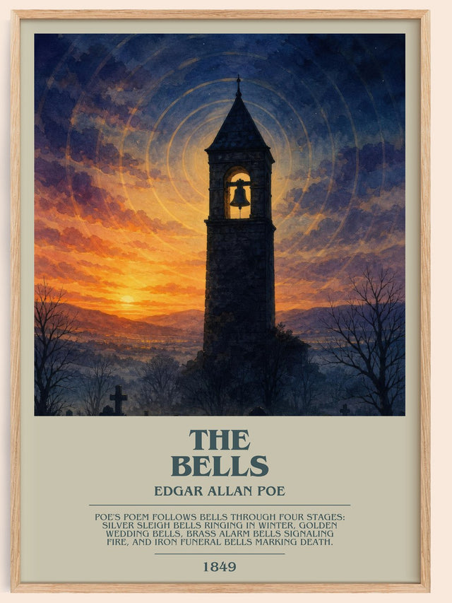 The Bells Bookish Wall Art by Edgar Allan Poe