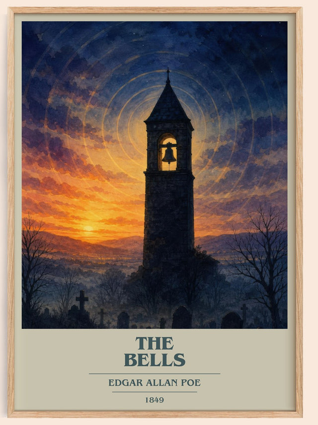 The Bells Book Cover Poster by Edgar Allan Poe