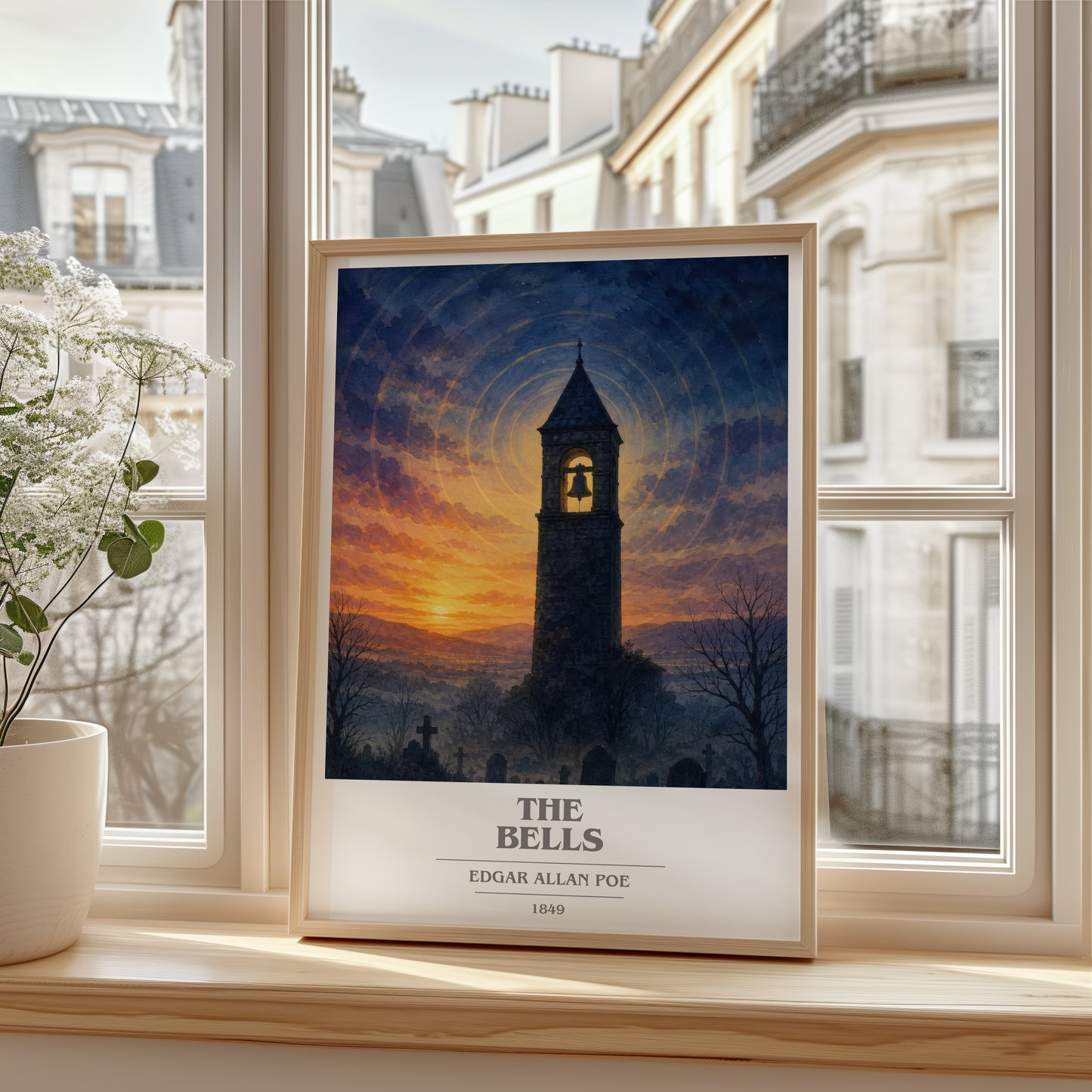 The Bells book cover poster colour and style options – Edgar Allan Poe book art