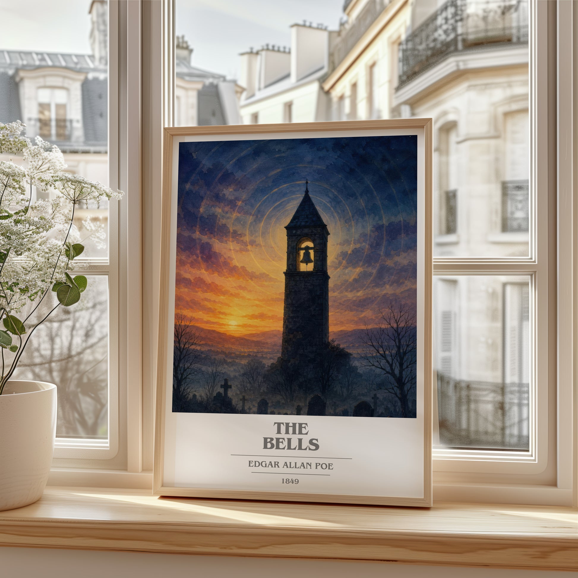 The Bells book cover poster colour and style options – Edgar Allan Poe book art