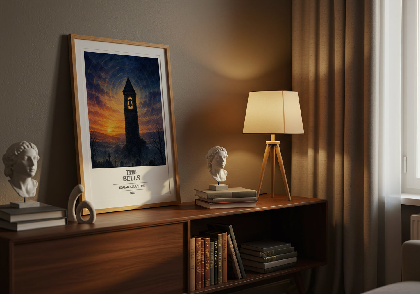 The Bells book cover book poster framed on wall – poetry wall art