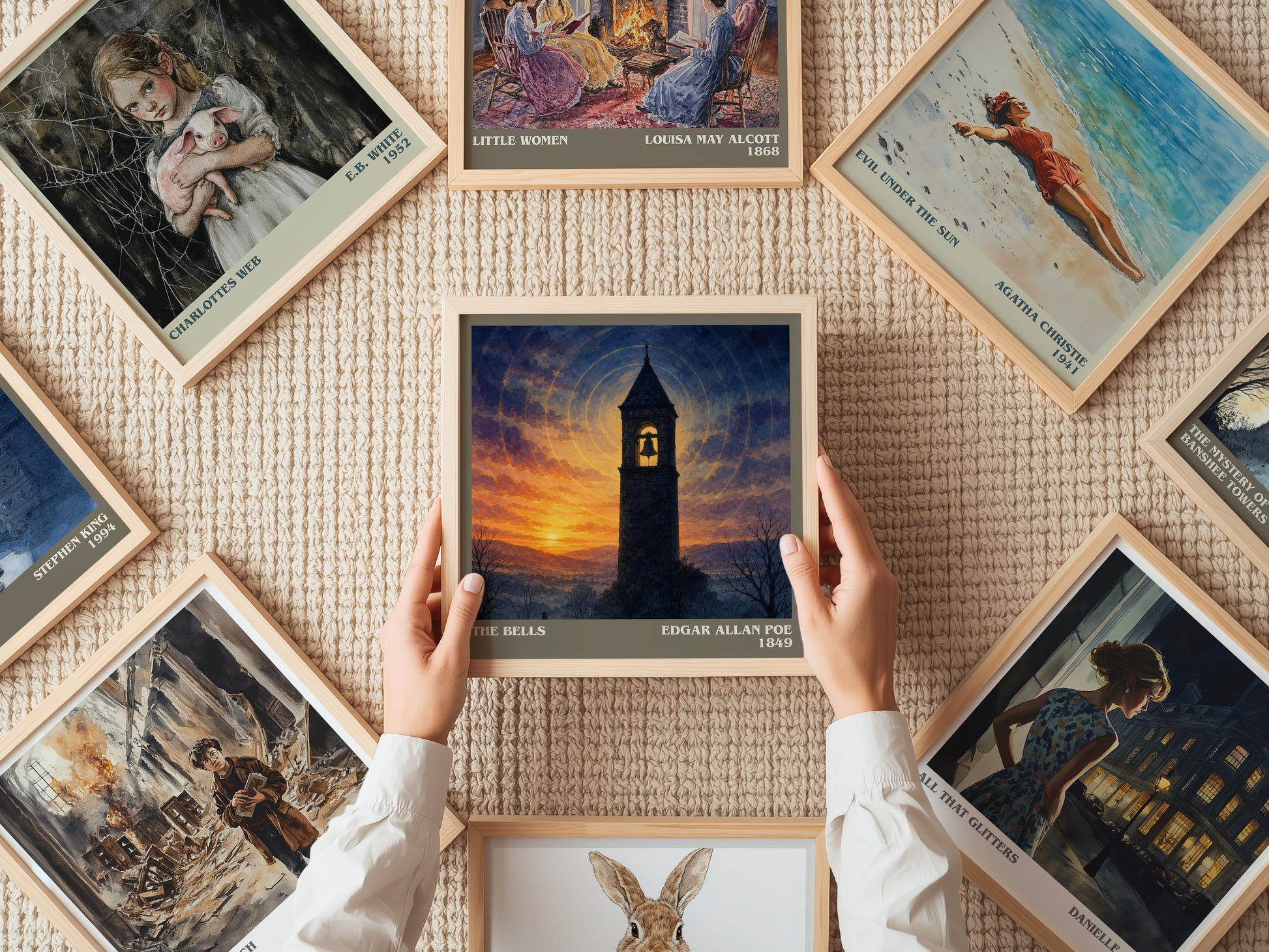 The Bells literary book poster framed on wall – poetry wall art