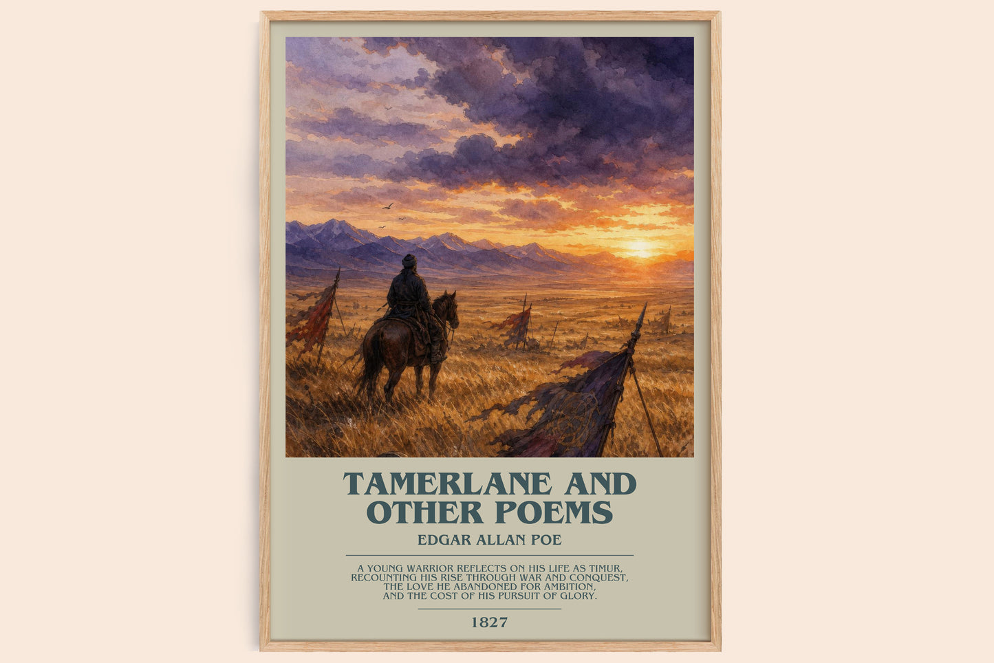 Tamerlane And Other Poems bookish book poster by Edgar Allan Poe – framed literary art print