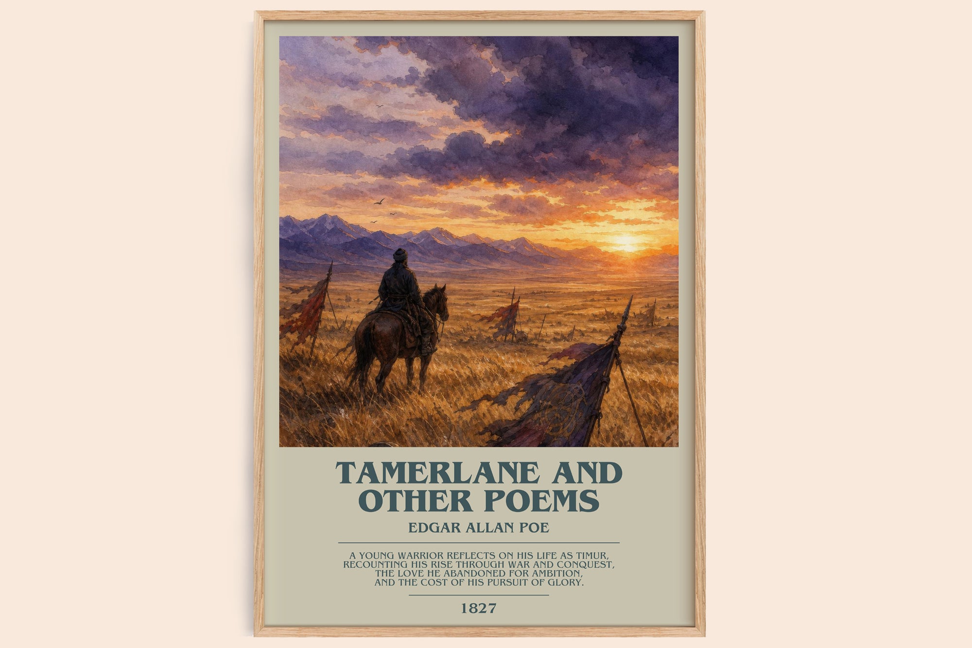 Tamerlane And Other Poems bookish book poster by Edgar Allan Poe – framed literary art print