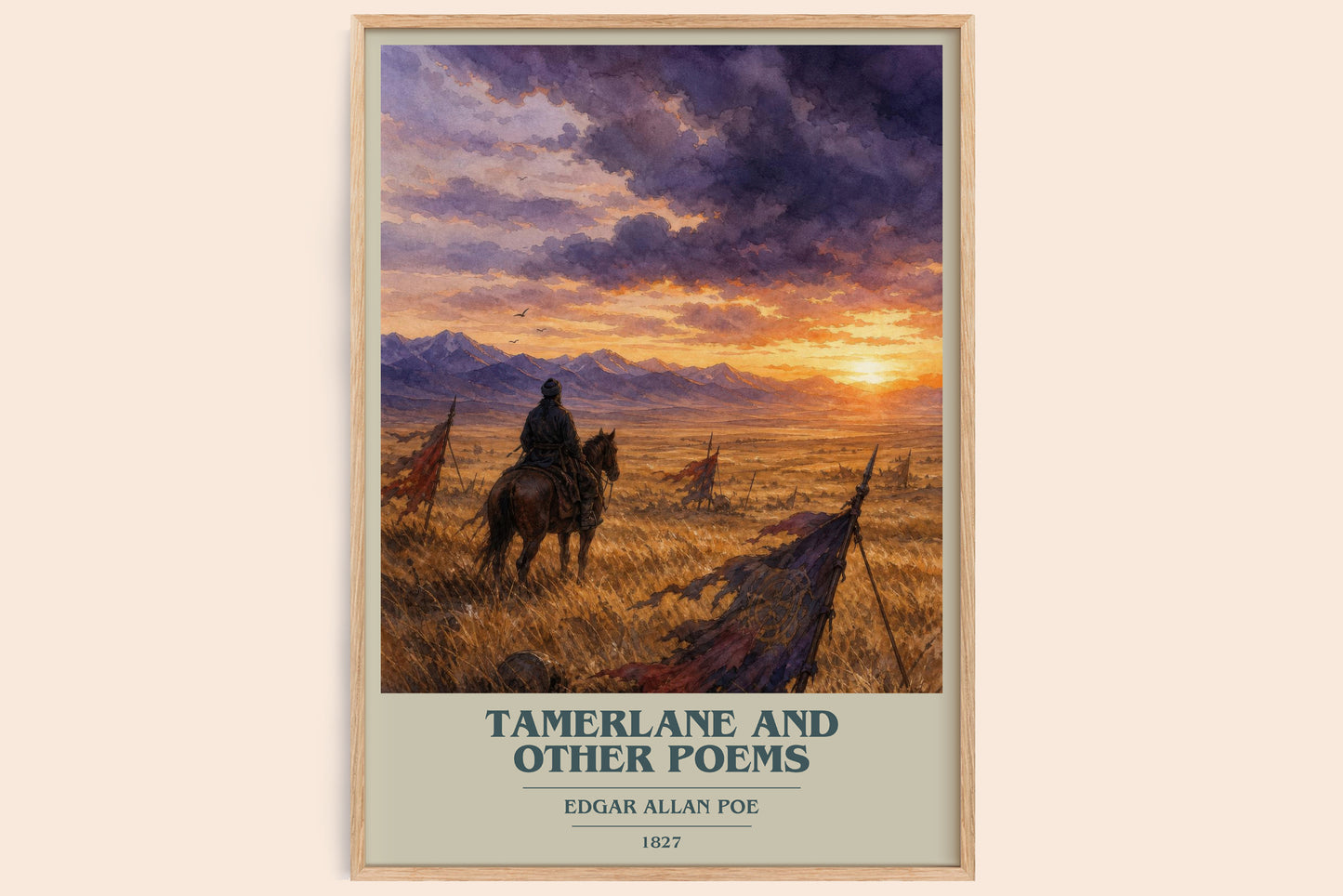 Tamerlane And Other Poems book cover book poster by Edgar Allan Poe – framed literary art print
