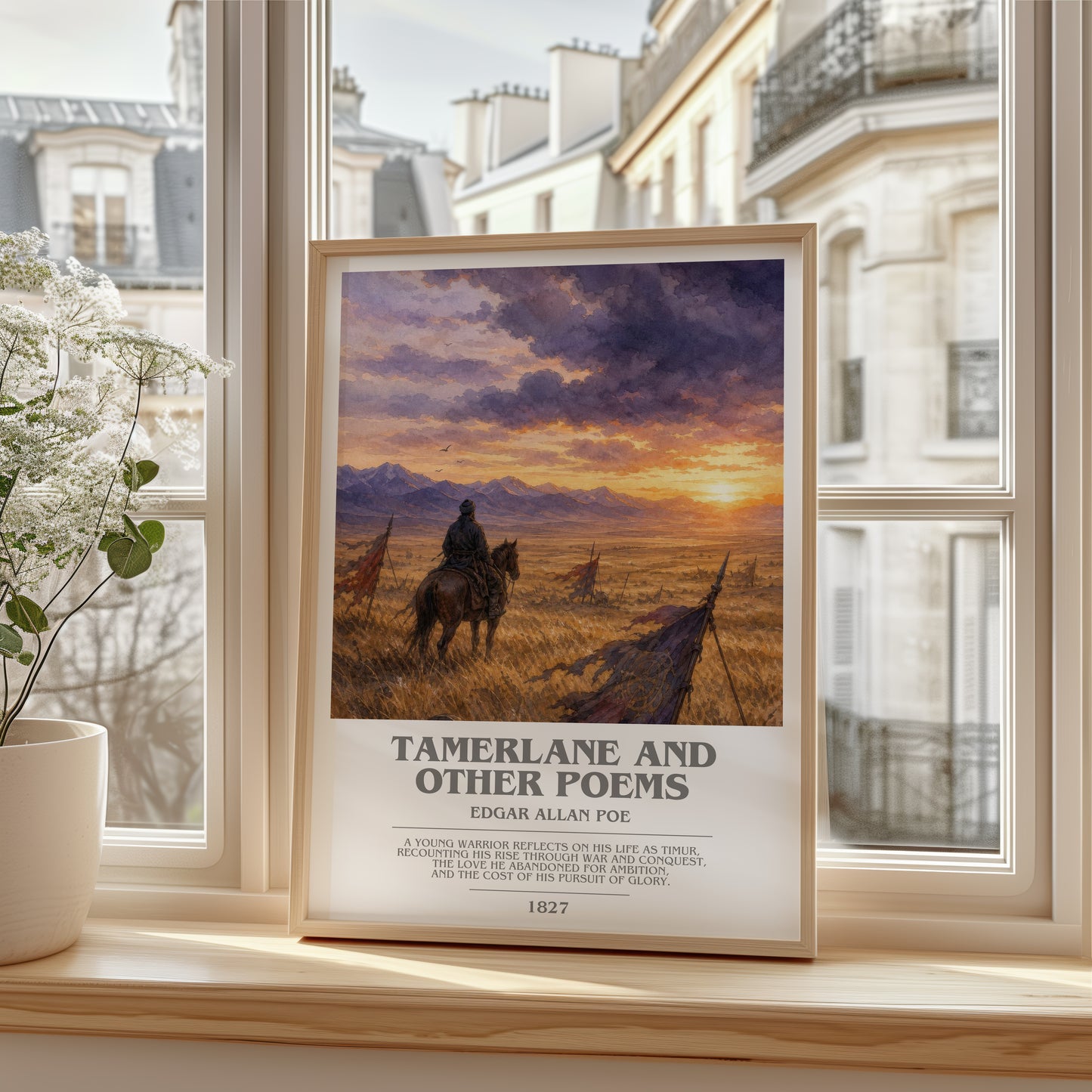 Tamerlane And Other Poems bookish poster colour and style options – Edgar Allan Poe book art