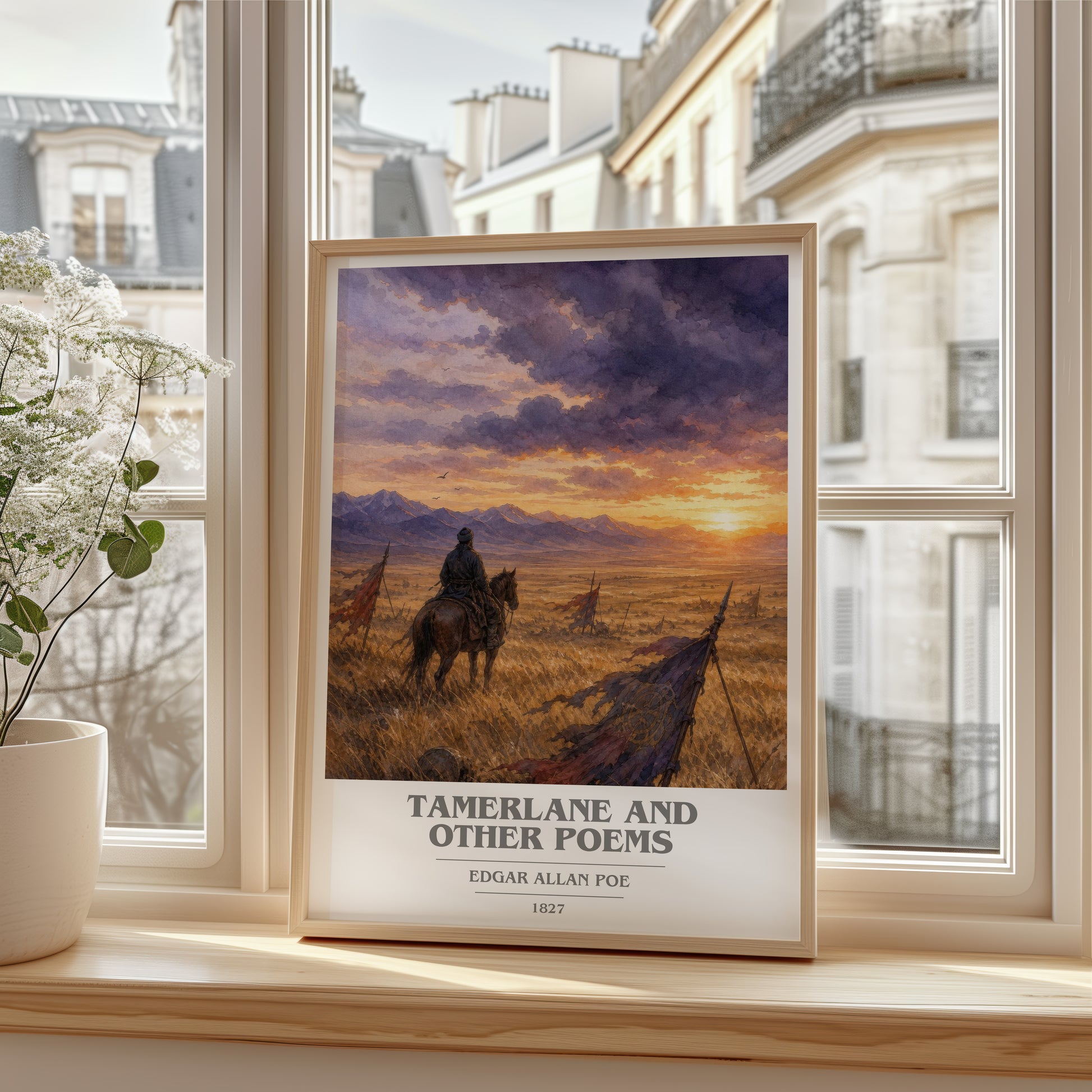 Tamerlane And Other Poems book cover poster colour and style options – Edgar Allan Poe book art