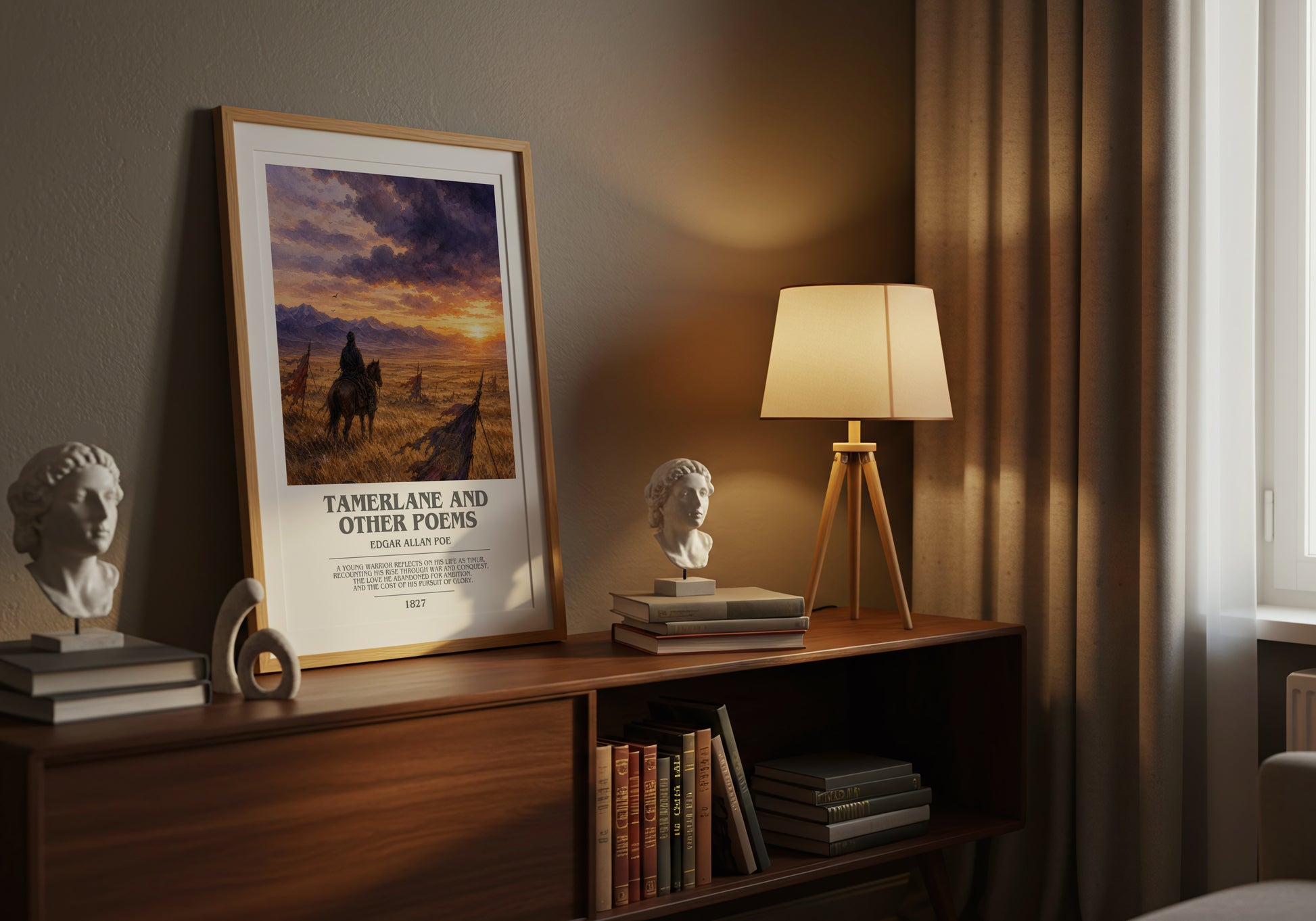 Tamerlane And Other Poems bookish book poster framed on wall – poetry wall art