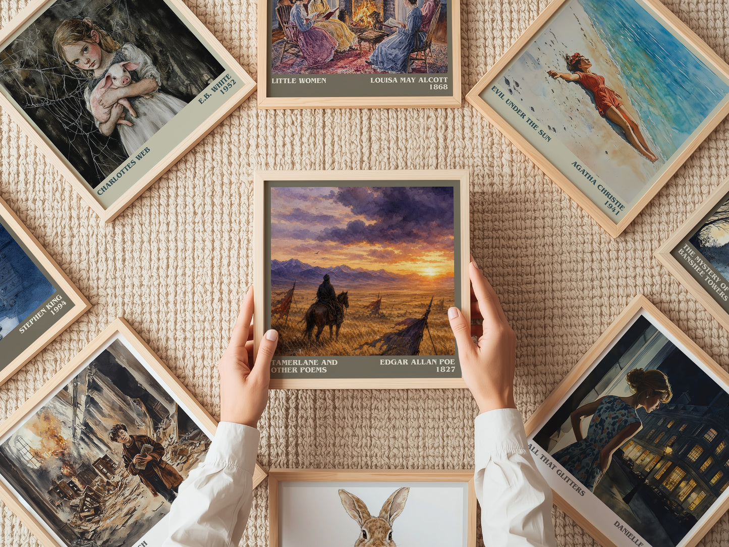 Tamerlane And Other Poems literary book poster framed on wall – poetry wall art