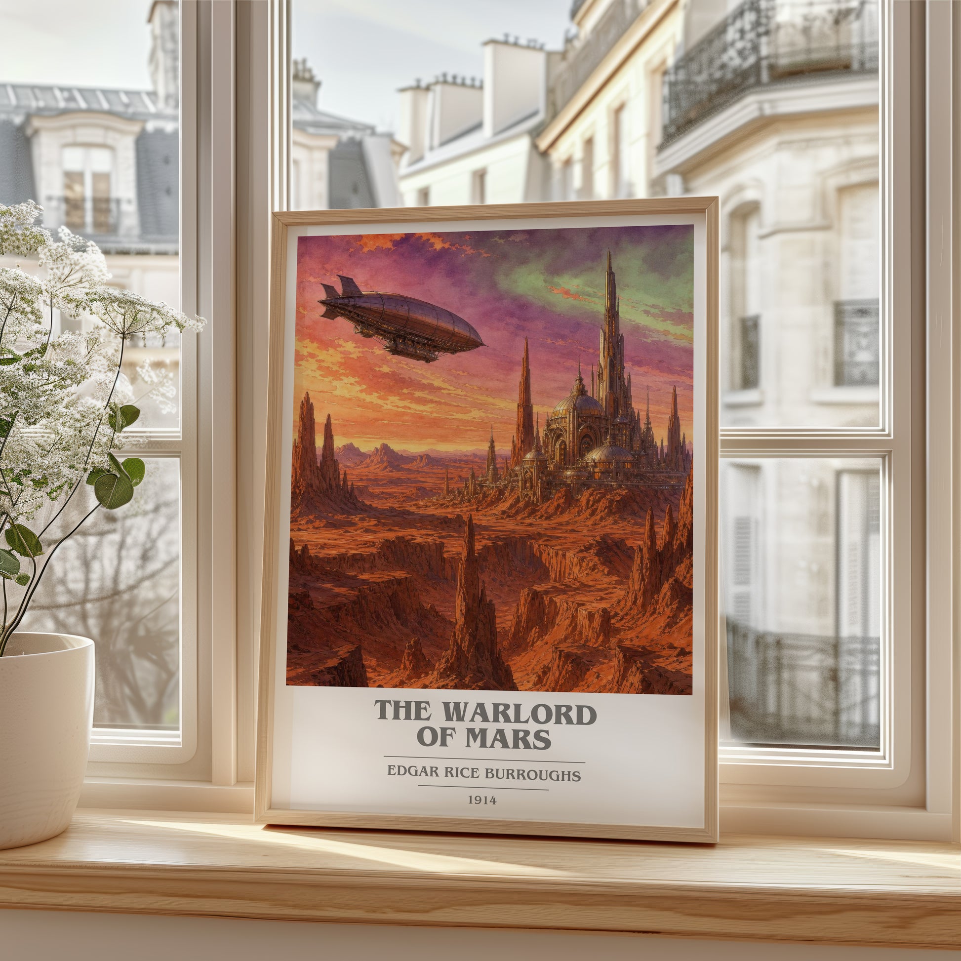 The Warlord Of Mars book cover poster colour and style options – Edgar Rice Burroughs book art