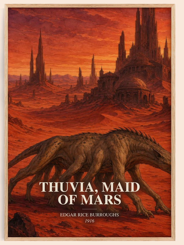 Thuvia, Maid Of Mars Book Watercolour Illustration by E. Burroughs