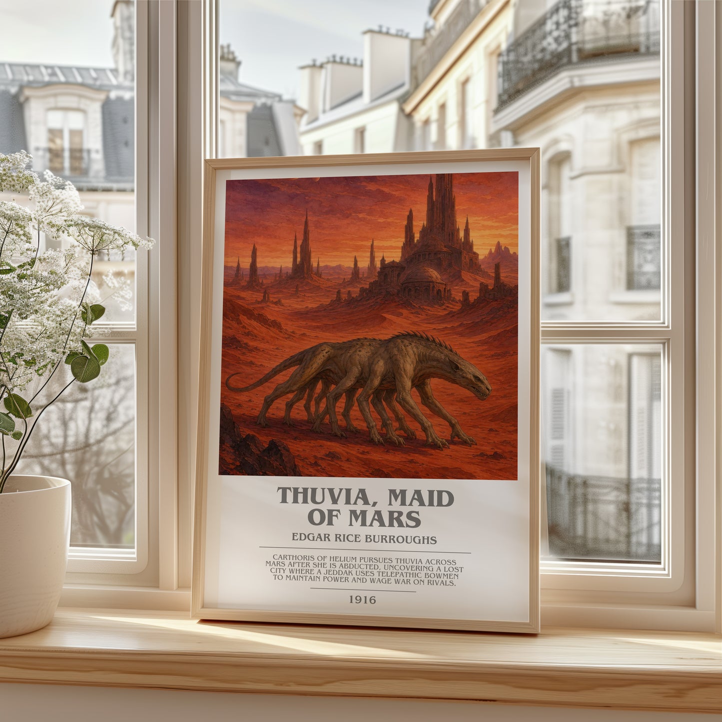 Thuvia, Maid Of Mars bookish poster colour and style options – Edgar Rice Burroughs book art