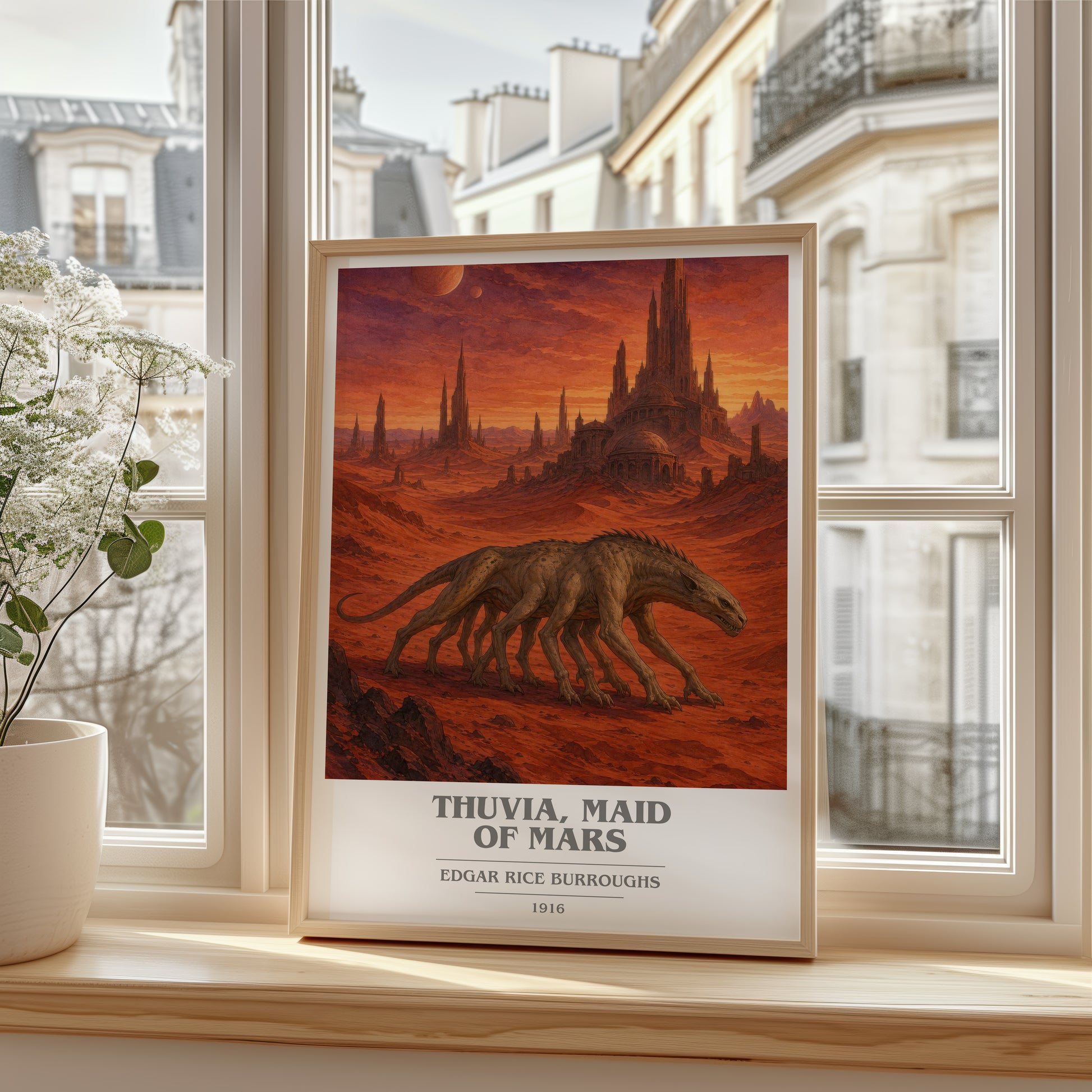 Thuvia, Maid Of Mars book cover poster colour and style options – Edgar Rice Burroughs book art