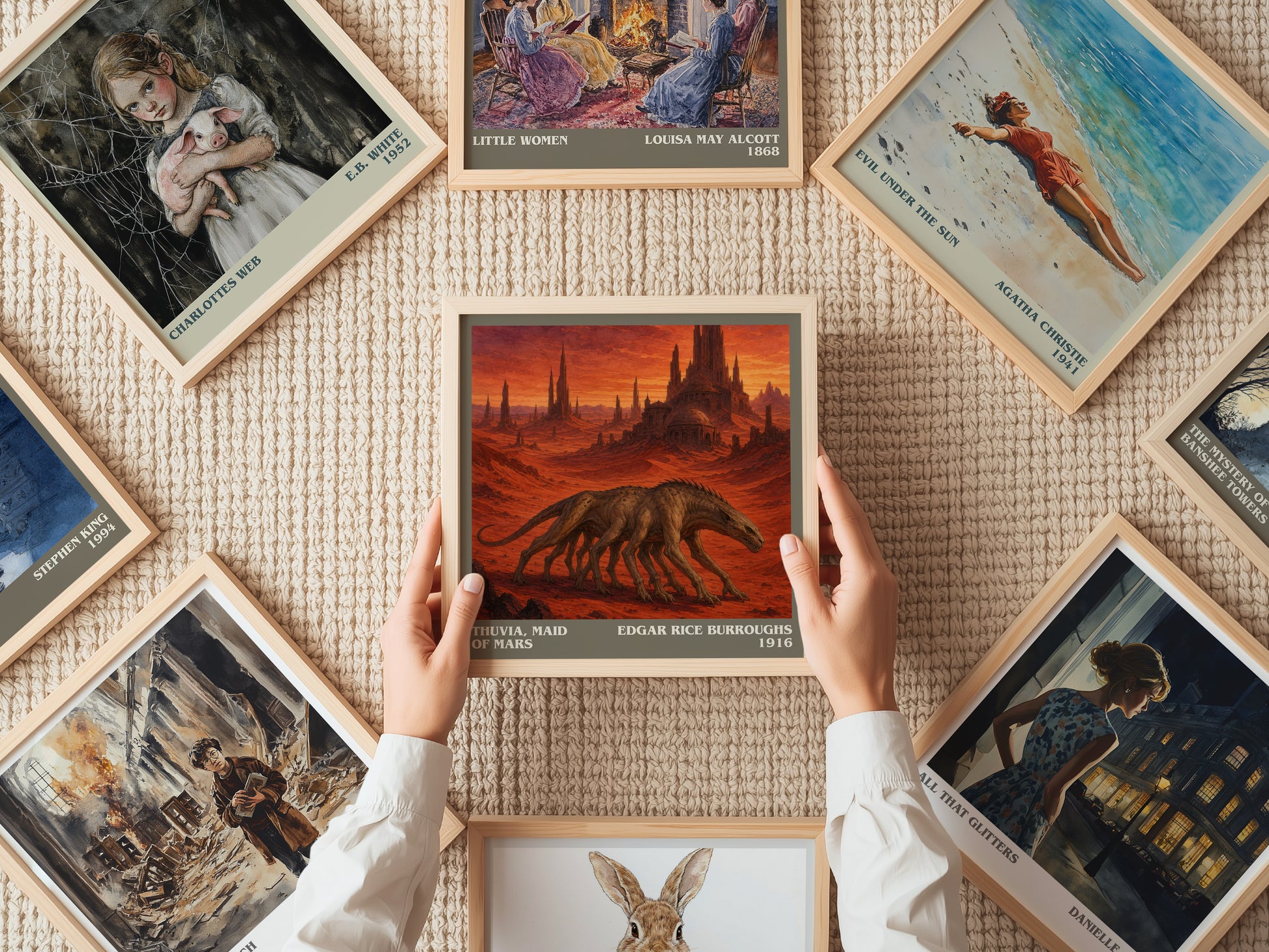 Thuvia, Maid Of Mars literary book poster framed on wall – sci fi wall art