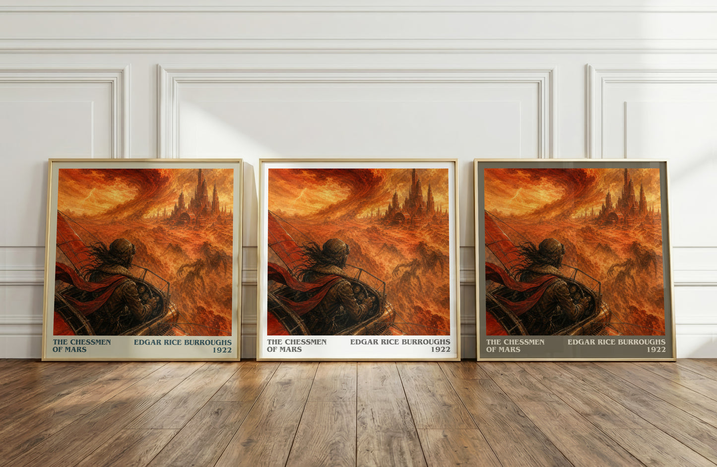 The Chessmen Of Mars literary art print colour and style options – Edgar Rice Burroughs book art