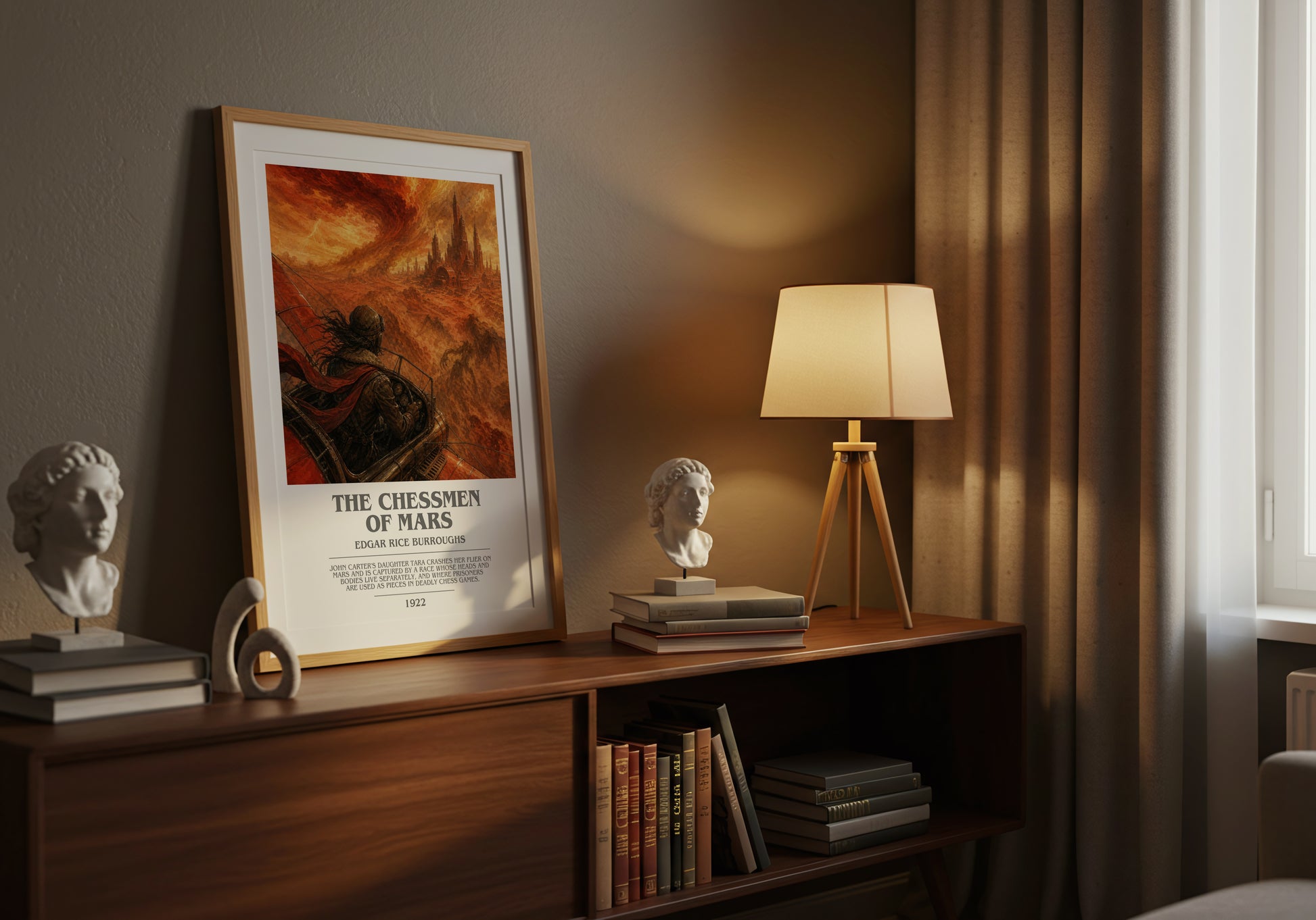 The Chessmen Of Mars bookish book poster framed on wall – sci fi wall art