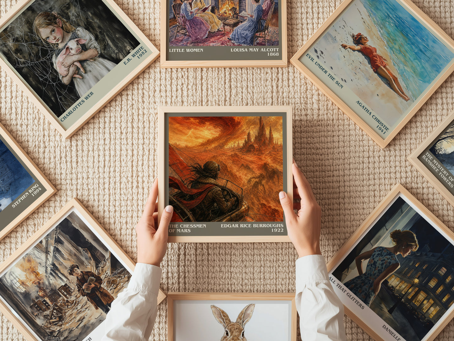 The Chessmen Of Mars literary book poster framed on wall – sci fi wall art