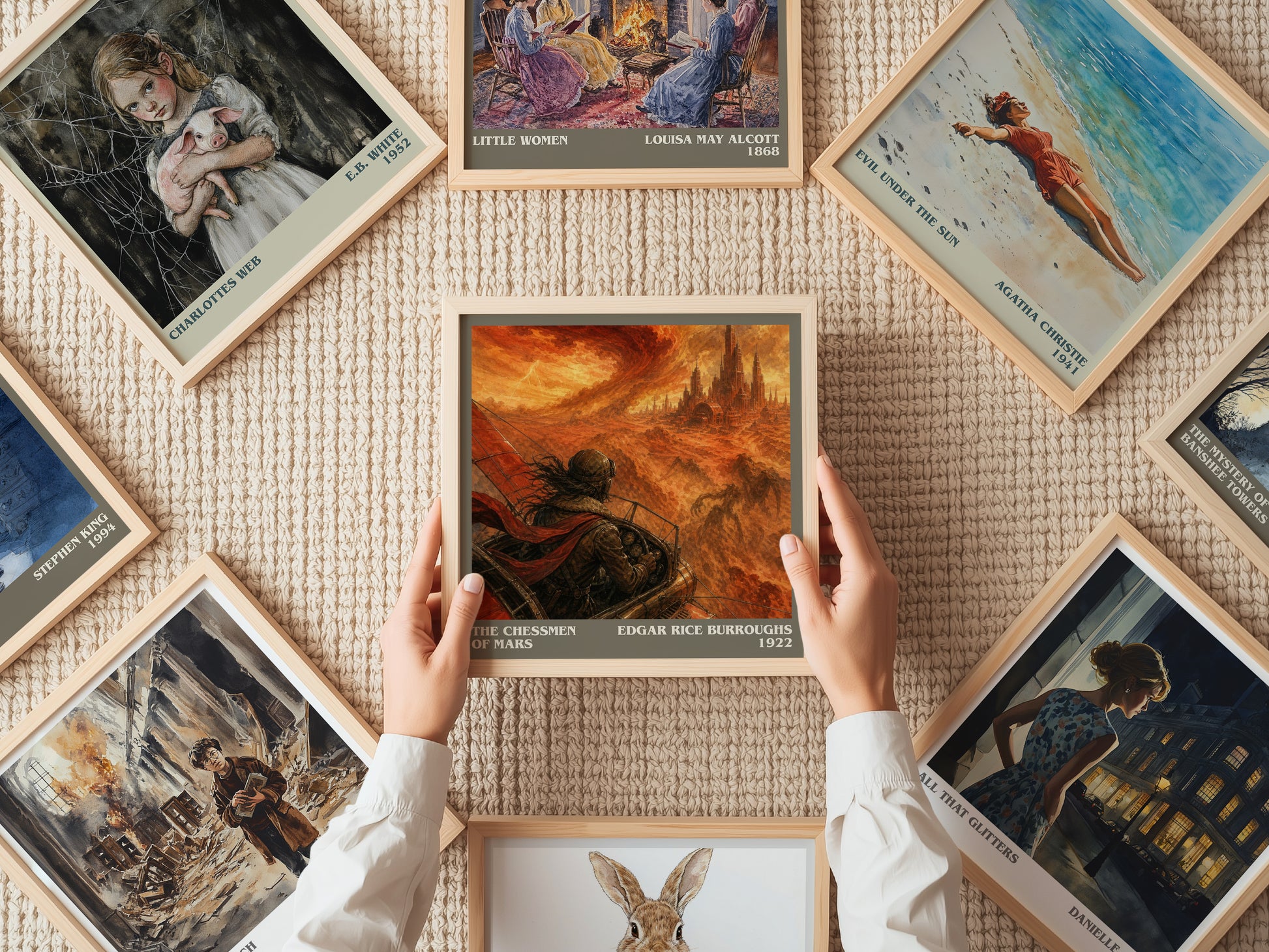The Chessmen Of Mars literary book poster framed on wall – sci fi wall art