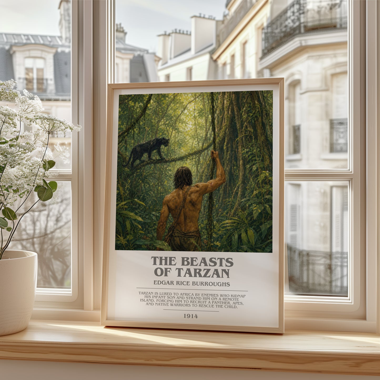 The Beasts Of Tarzan bookish poster colour and style options – Edgar Rice Burroughs book art