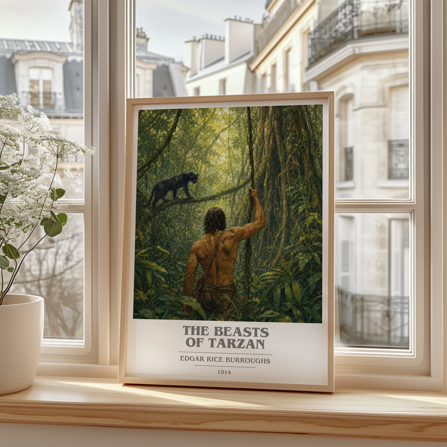The Beasts Of Tarzan book cover poster colour and style options – Edgar Rice Burroughs book art