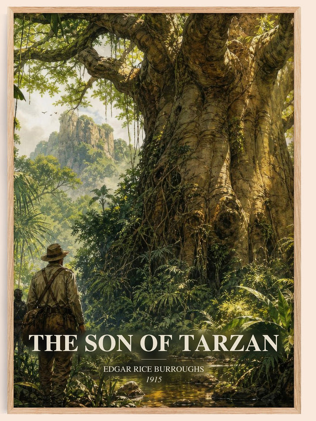 Son Of Tarzan Book Watercolour Illustration by Edgar Rice Burroughs