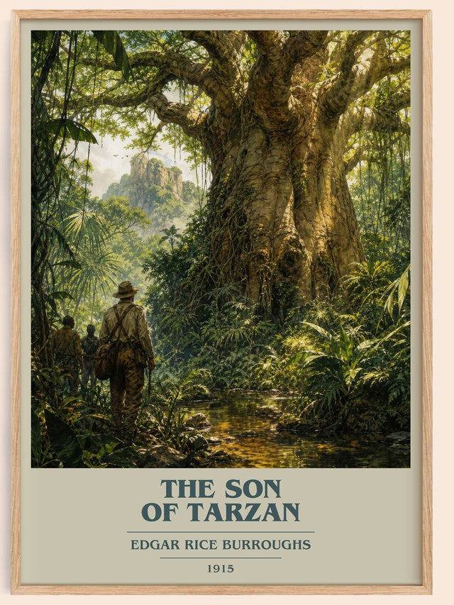 The Son Of Tarzan Book Cover Poster by Edgar Rice Burroughs