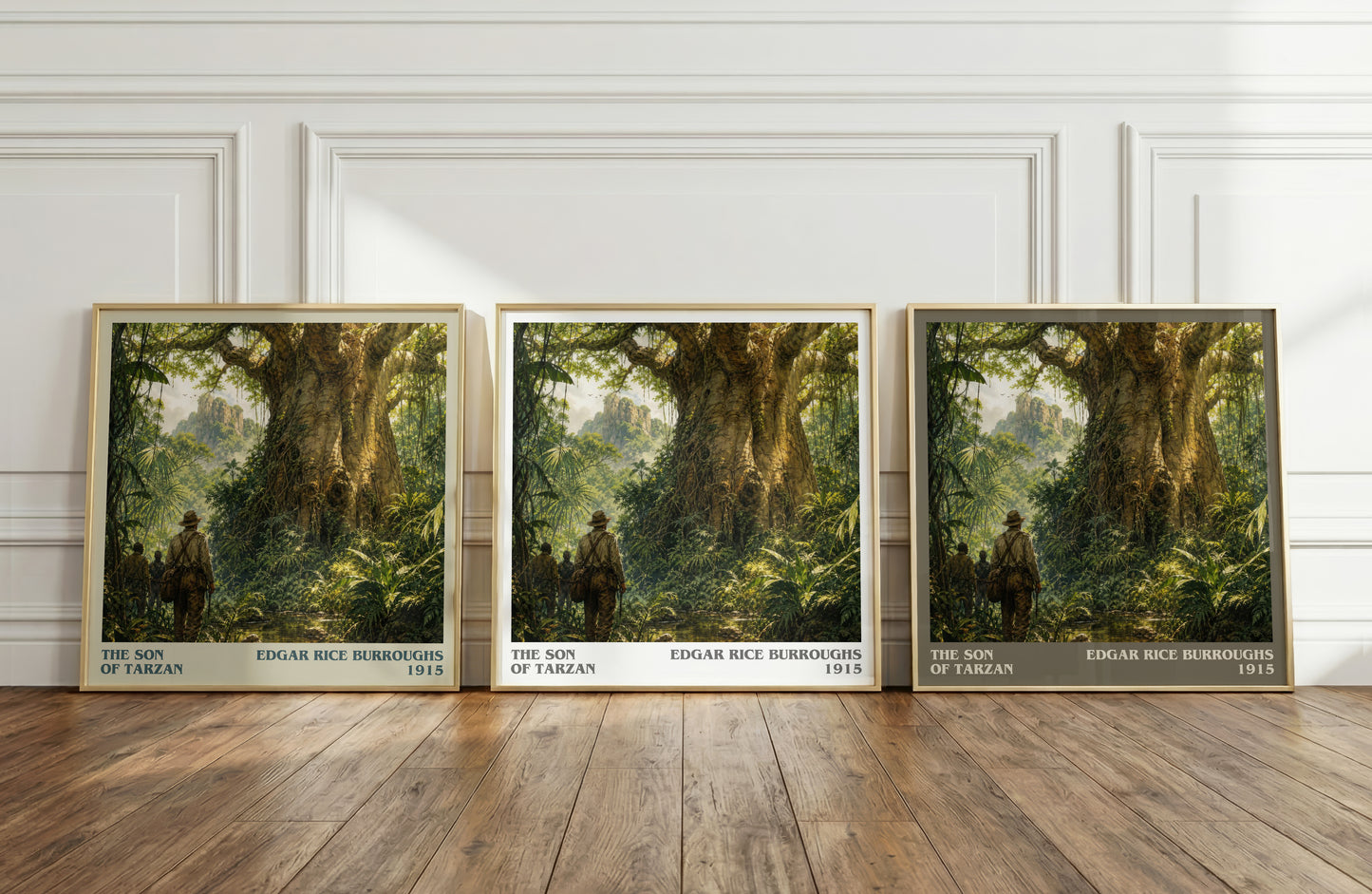 The Son Of Tarzan literary art print colour and style options – Edgar Rice Burroughs book art