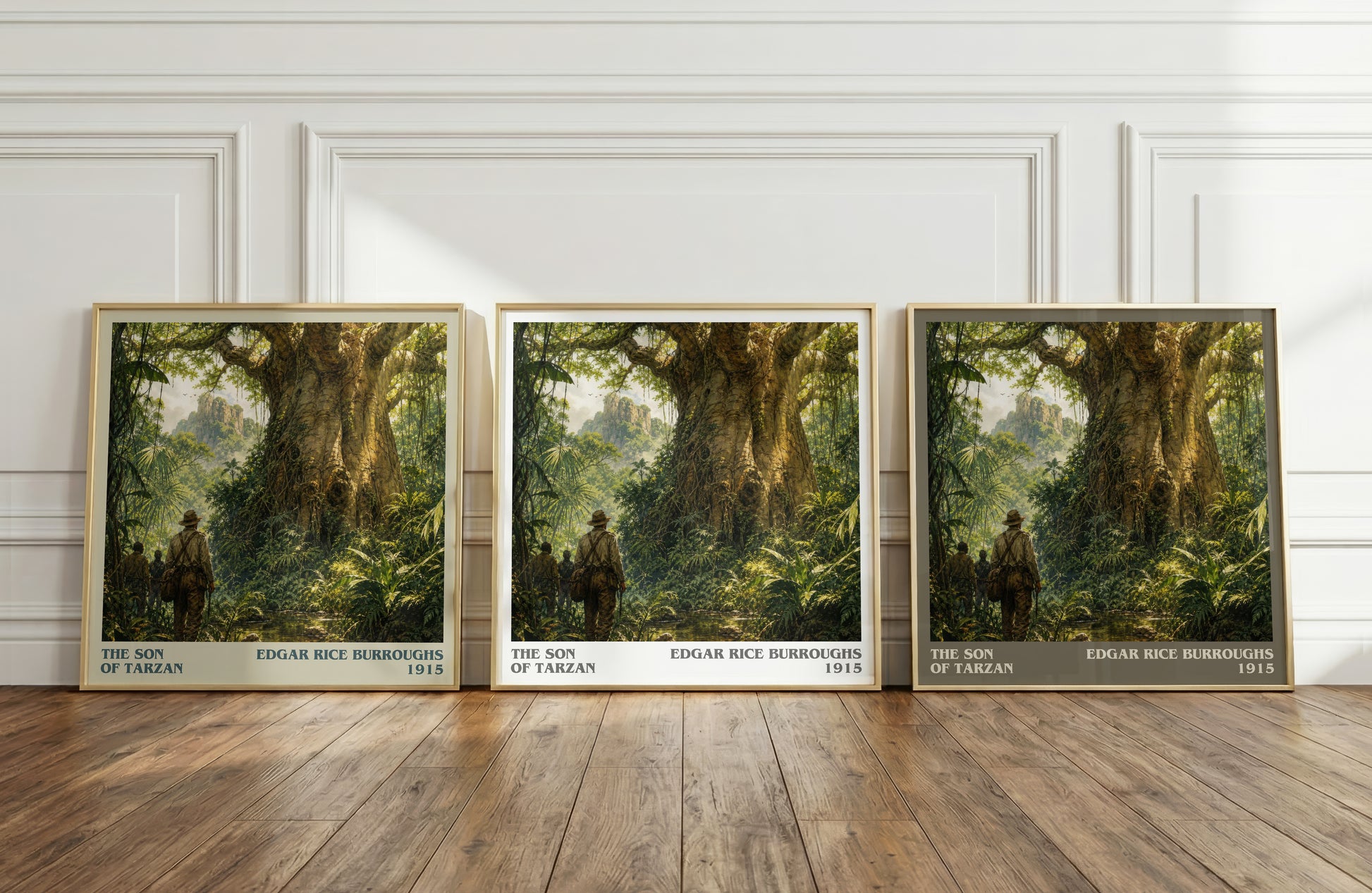 The Son Of Tarzan literary art print colour and style options – Edgar Rice Burroughs book art
