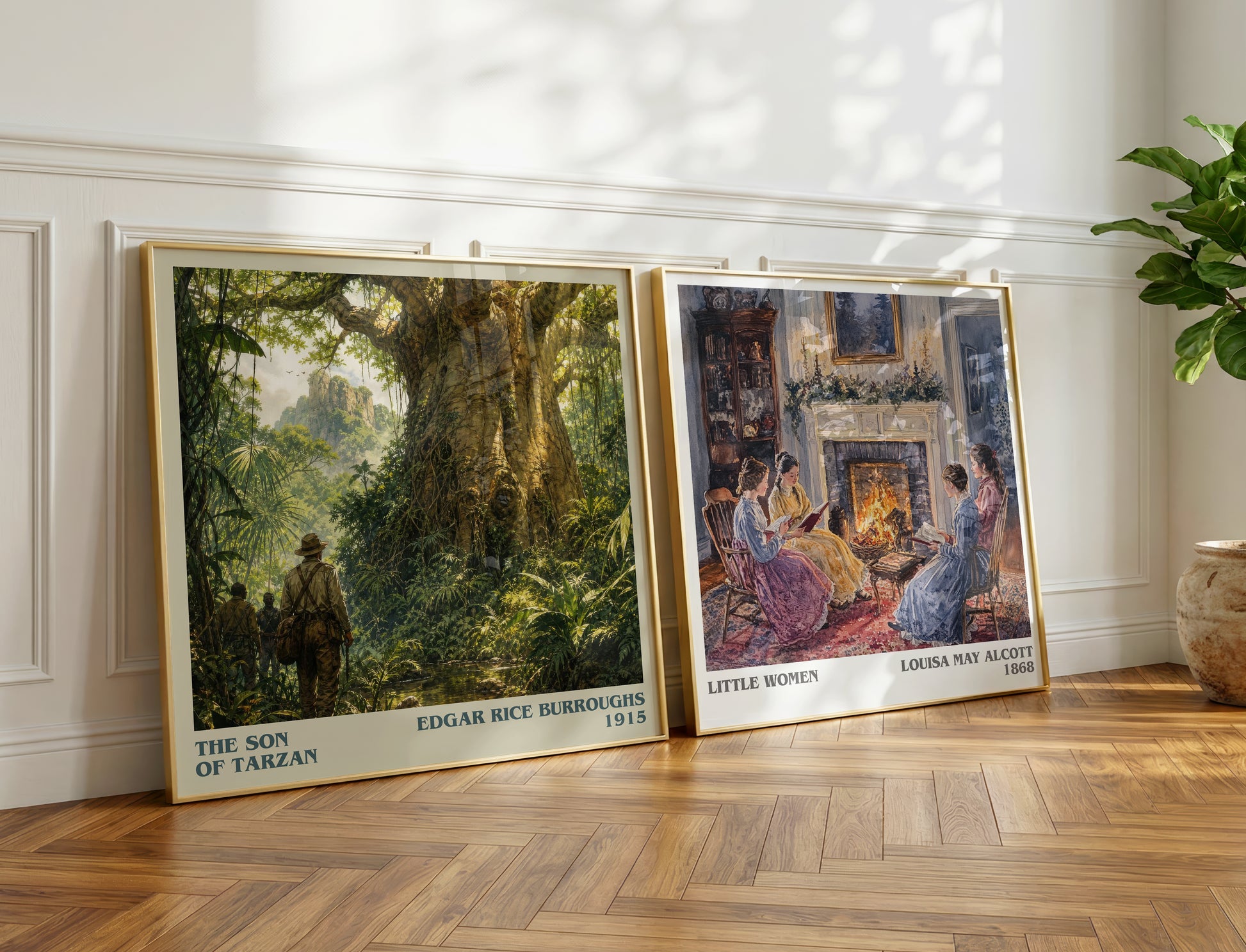 The Son Of Tarzan literary print on bookshelf – Edgar Rice Burroughs fan gift