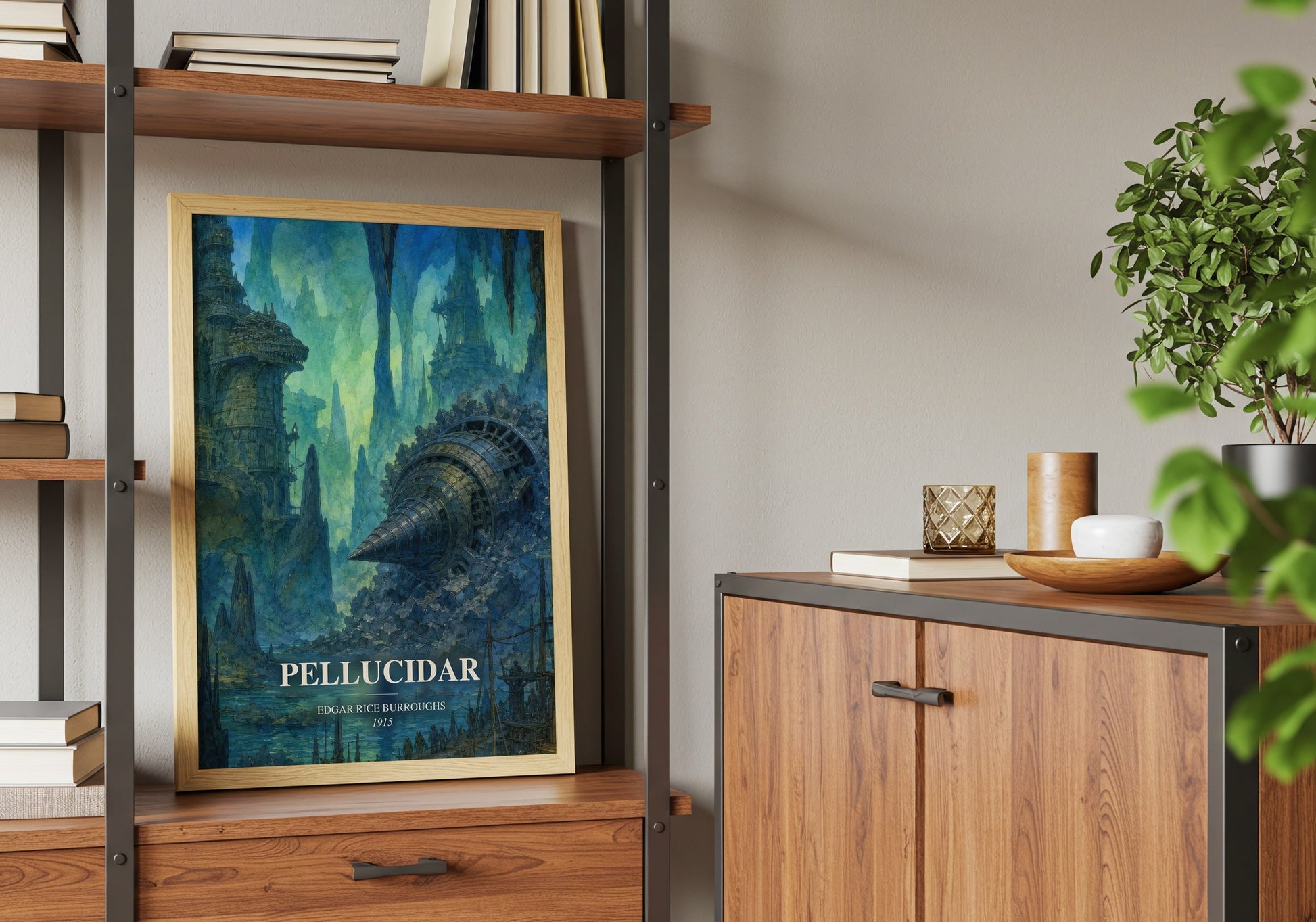Pellucidar book watercolour illustration paper finish options – matte satin gloss