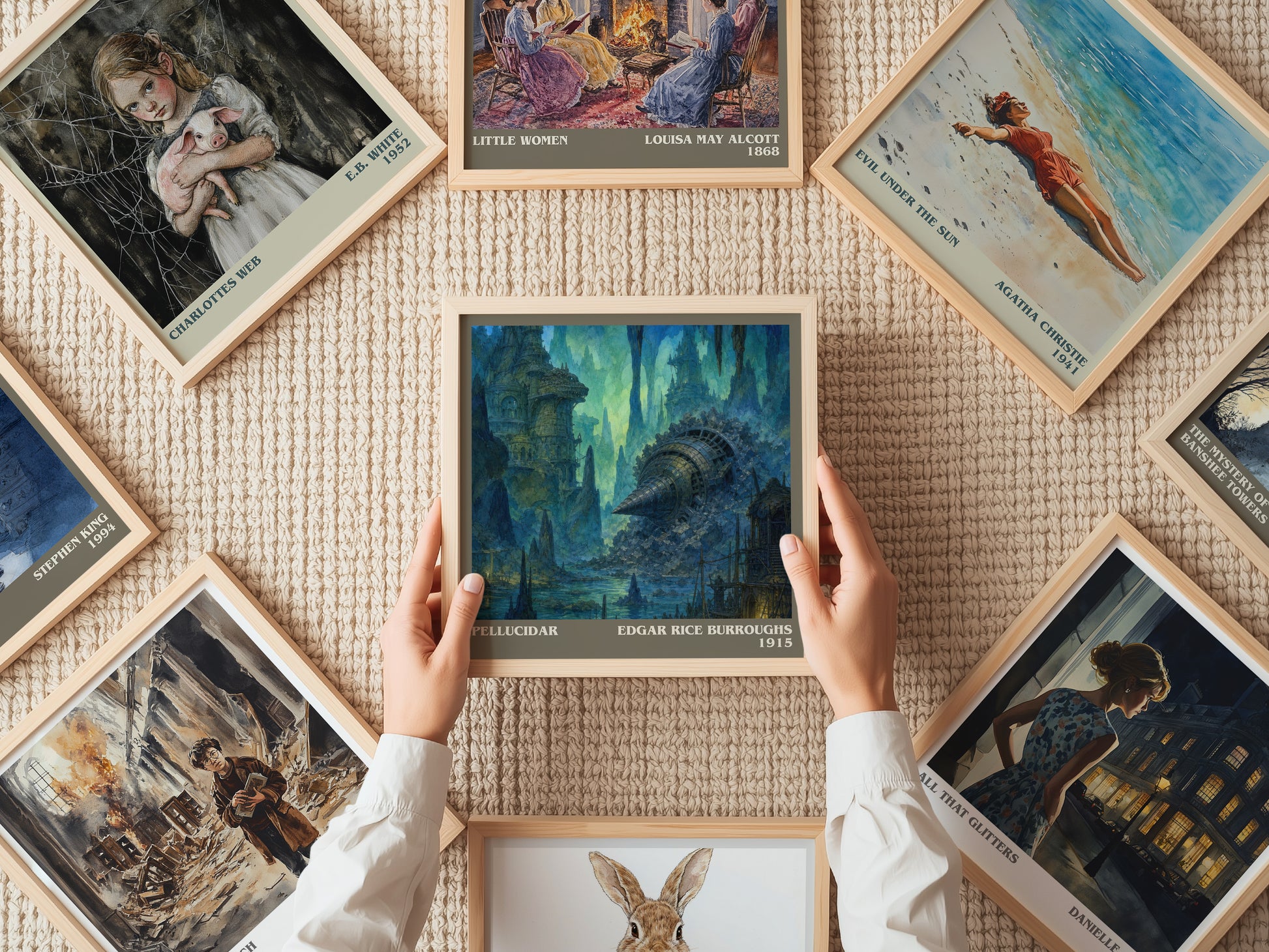 Pellucidar literary book poster framed on wall – adventure wall art